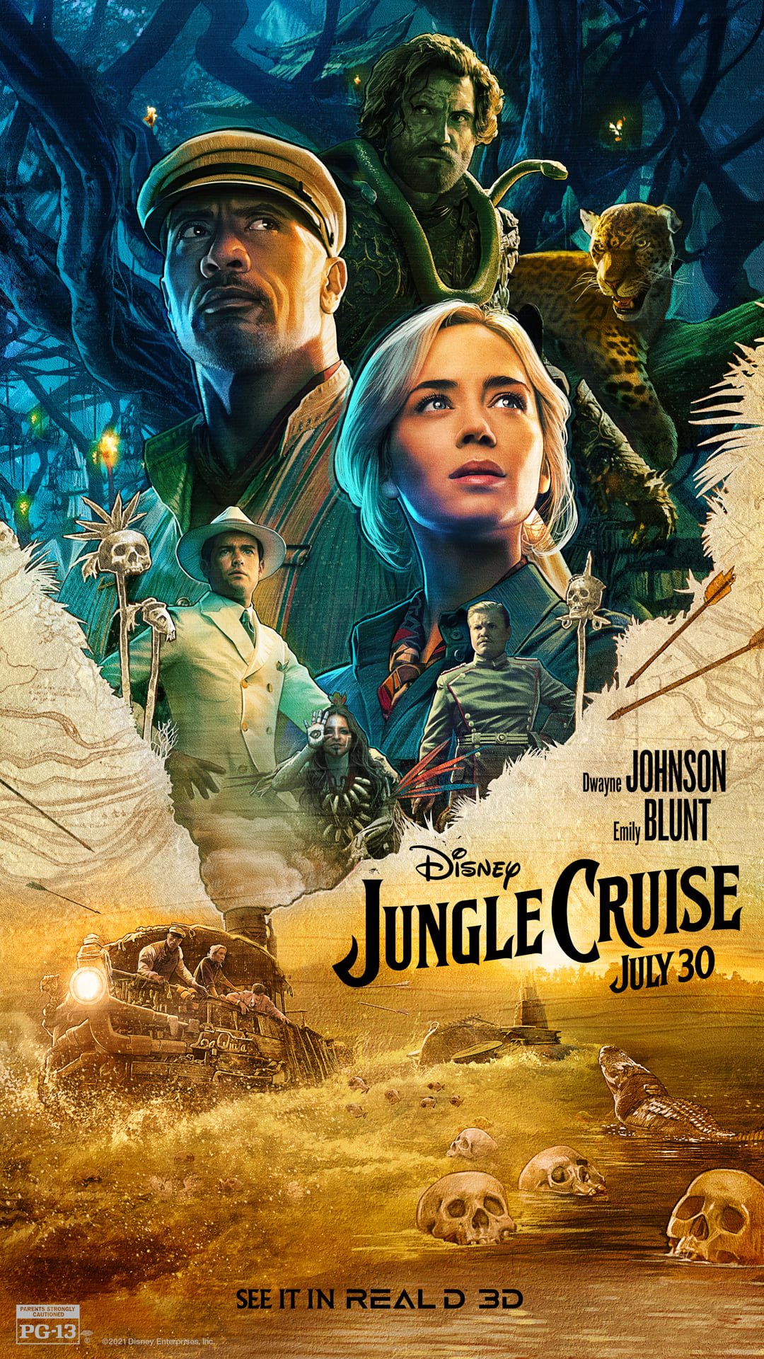 Dwayne Johnson In Jungle Cruise Movie Wallpapers