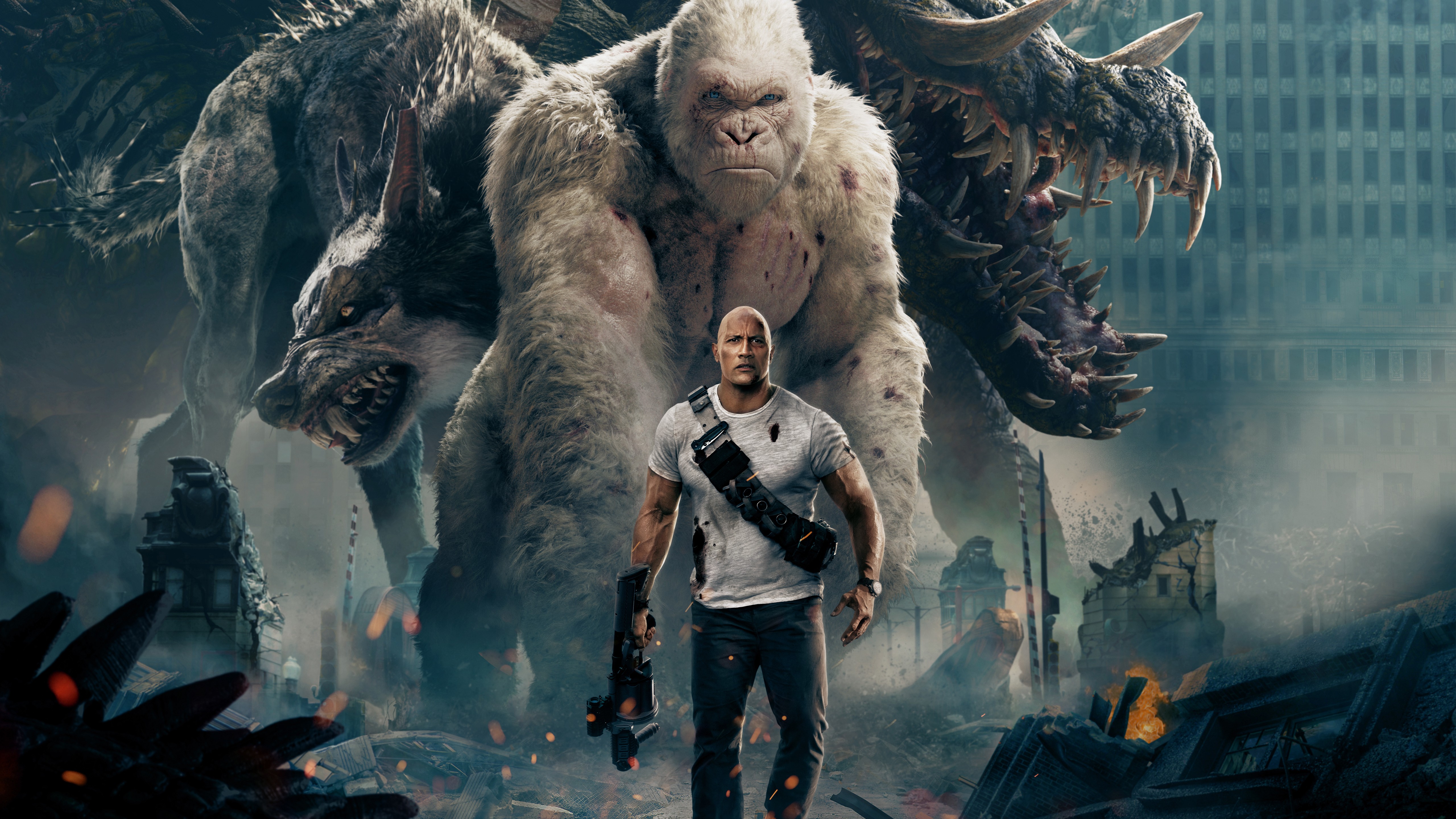 Dwayne Johnson Rampage Movie 2018 Wallpapers