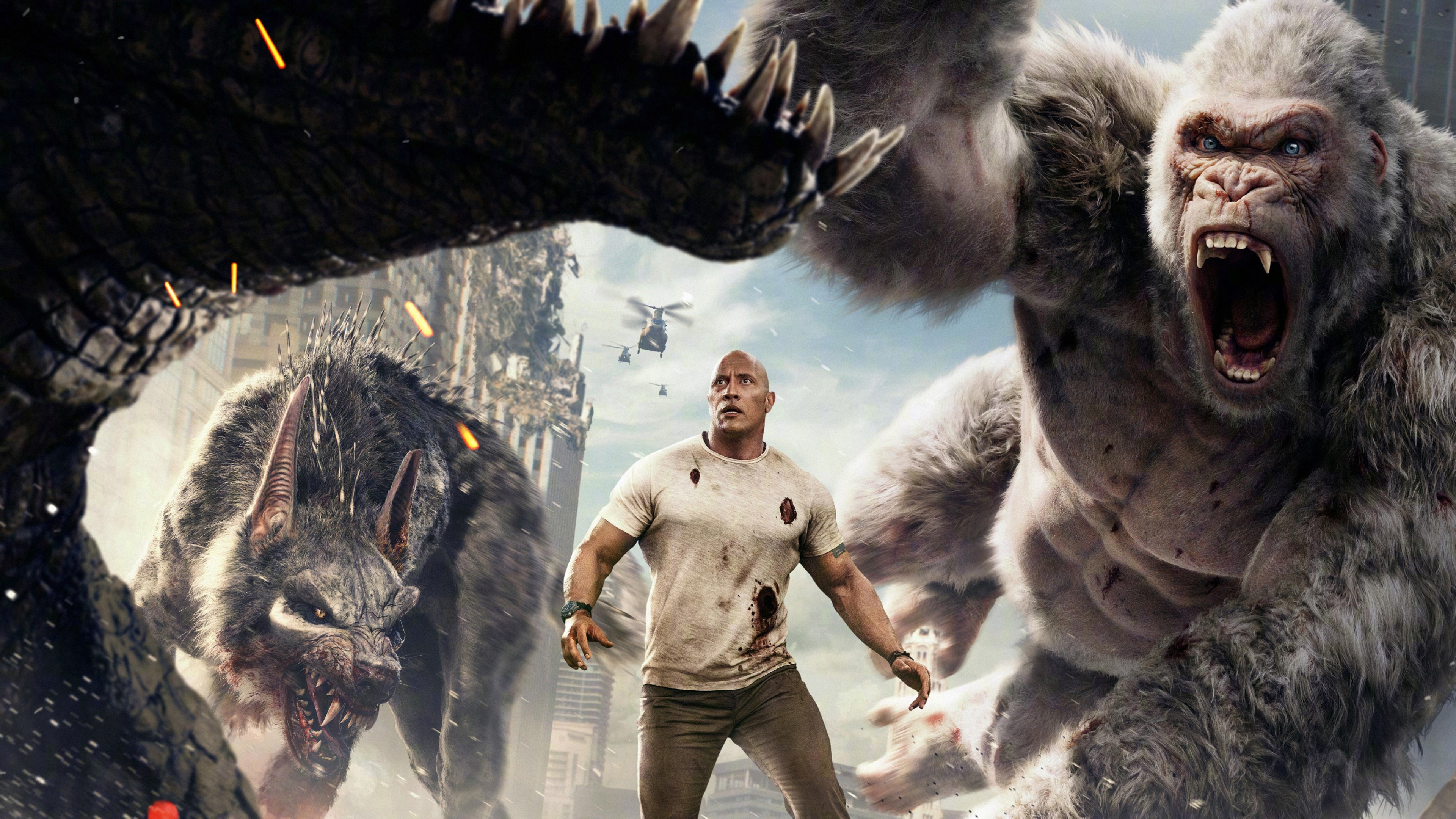 Dwayne Johnson Rampage Movie 2018 Wallpapers