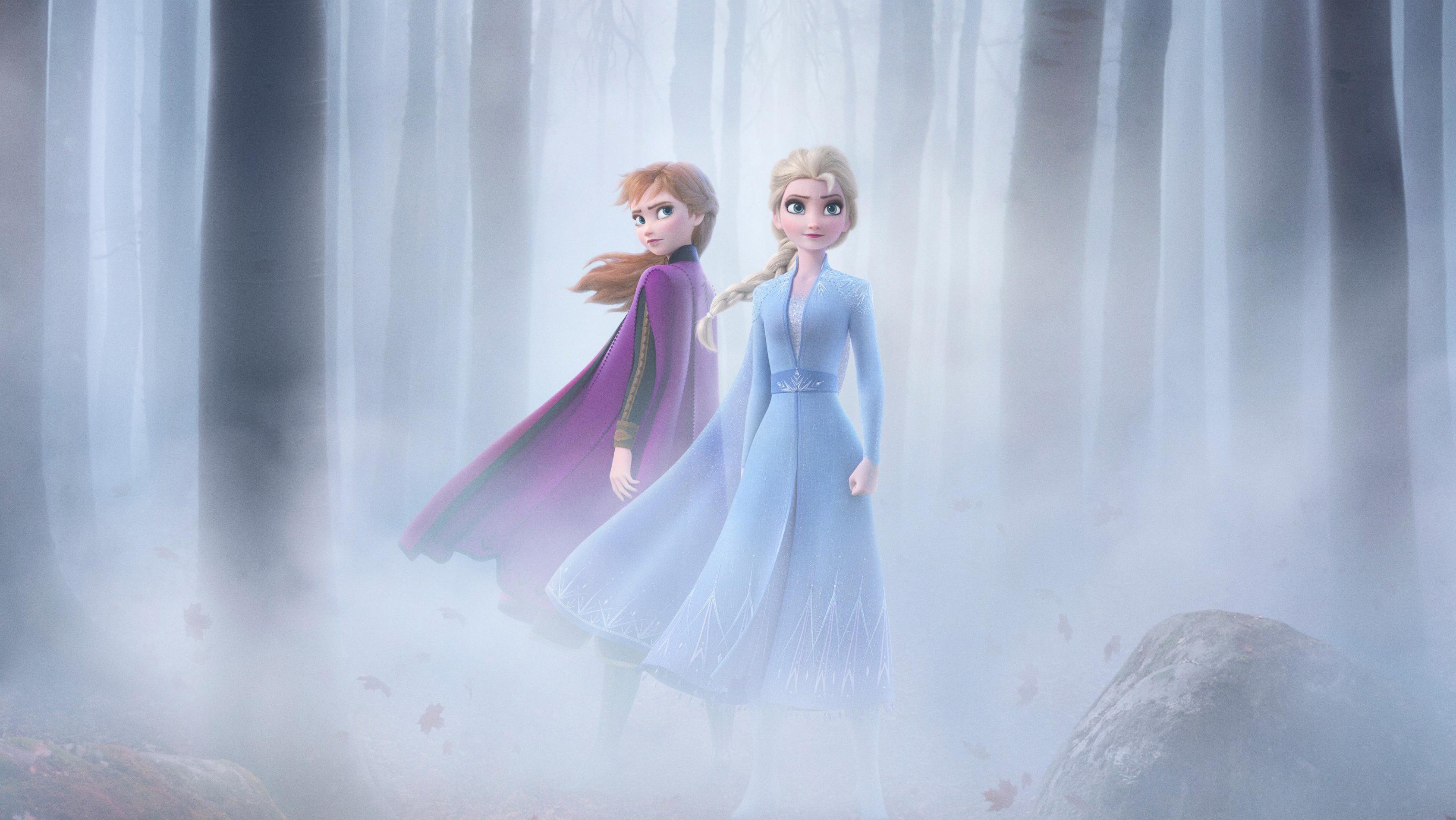 Elsa And Anna In Frozen 2 Movie Wallpapers