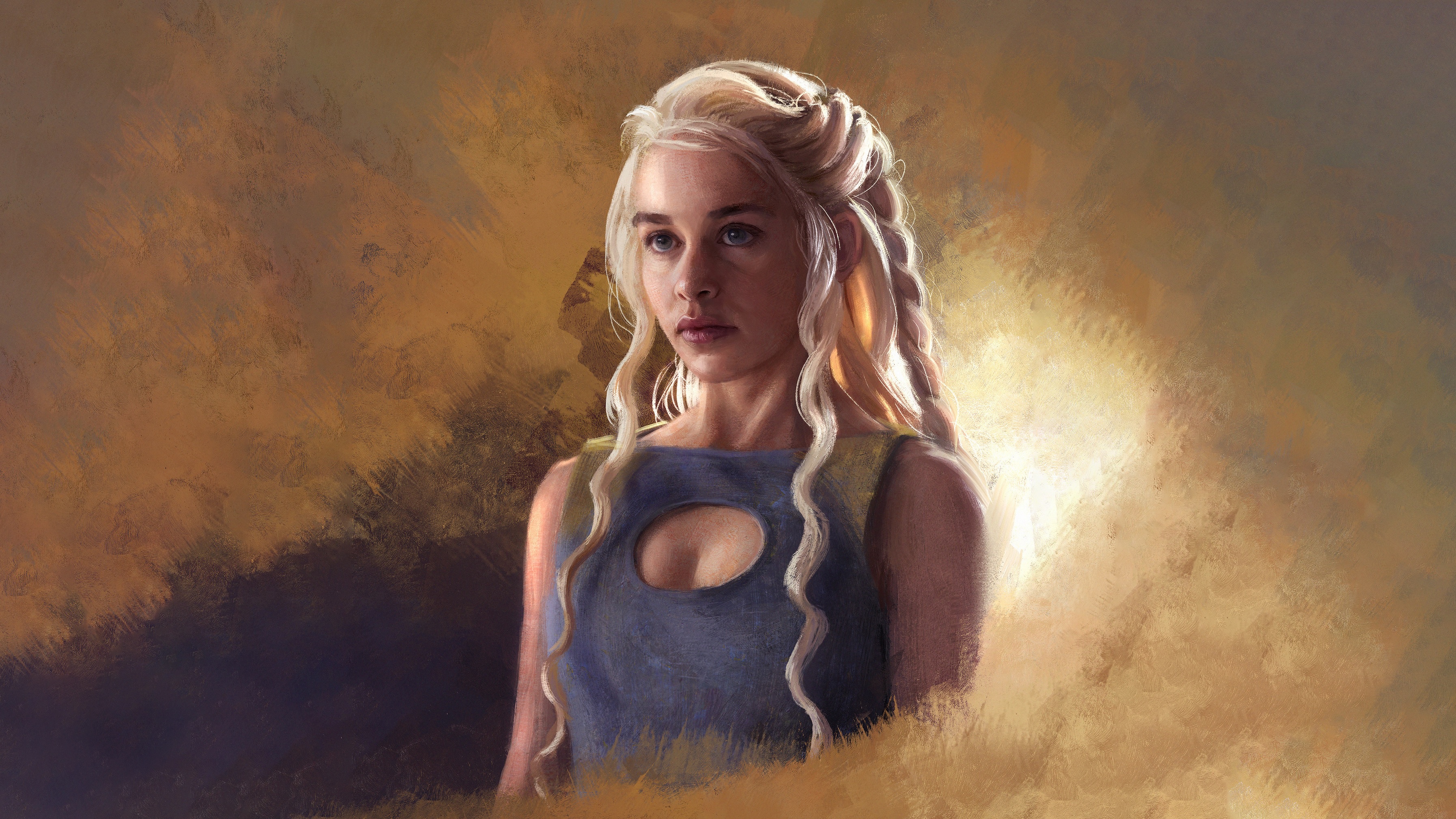 Game Of Thrones Dragon Girl Daenerys Targaryen Art Wallpapers