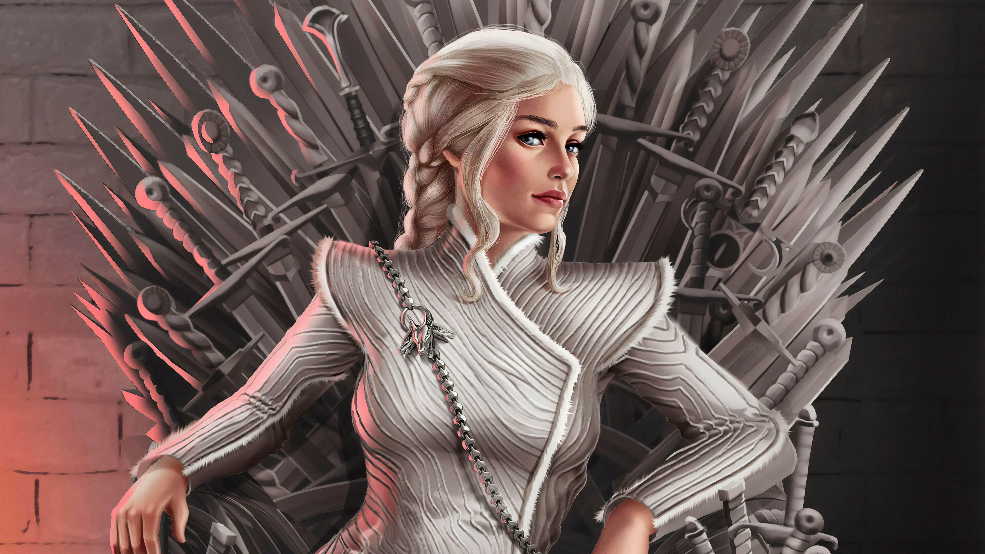 Game Of Thrones Dragon Girl Daenerys Targaryen Art Wallpapers