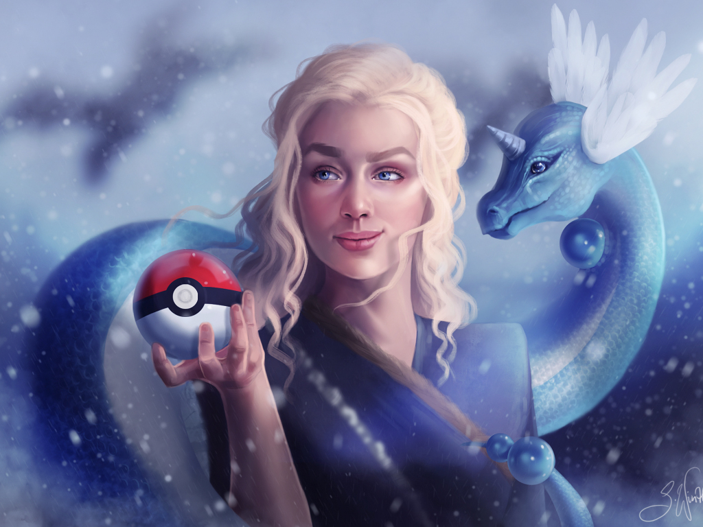 Game Of Thrones Dragon Girl Daenerys Targaryen Art Wallpapers