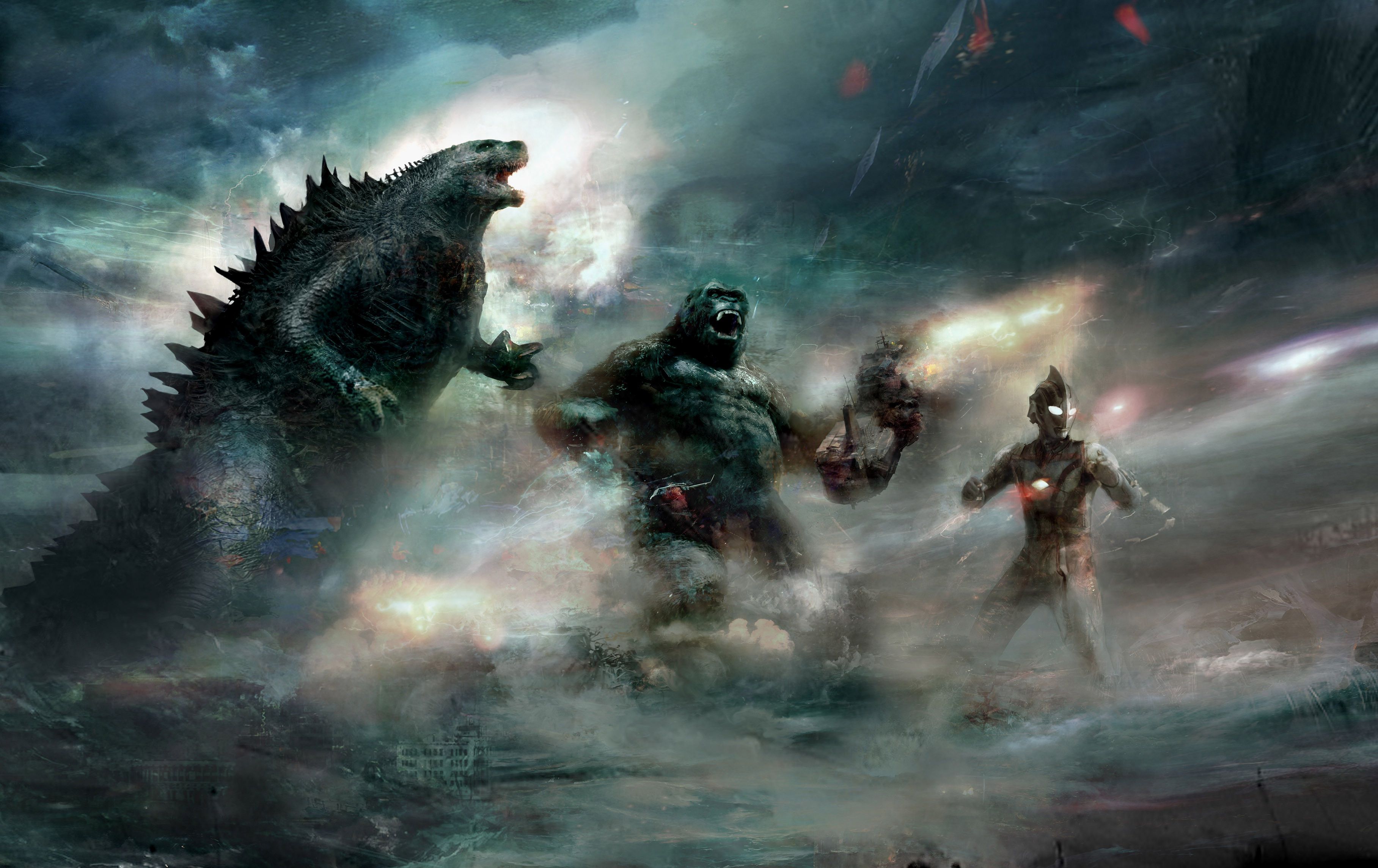 Godzilla And Kong Team Up Wallpapers