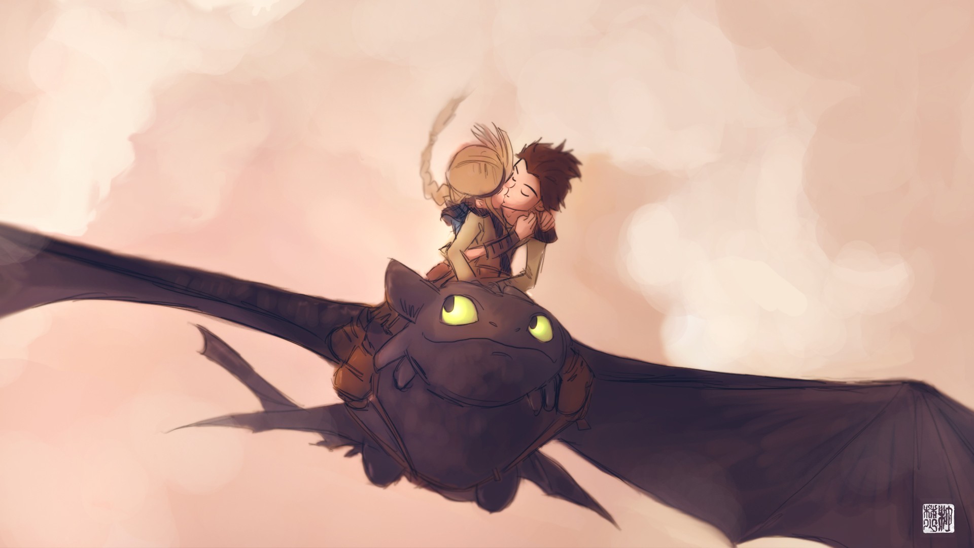 Hiccup And Toothless Artwork Wallpapers