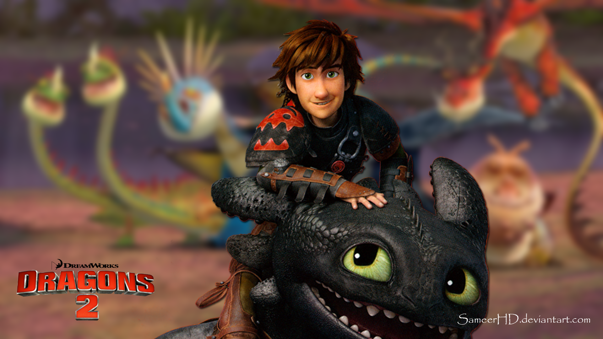 Hiccup And Toothless Artwork Wallpapers