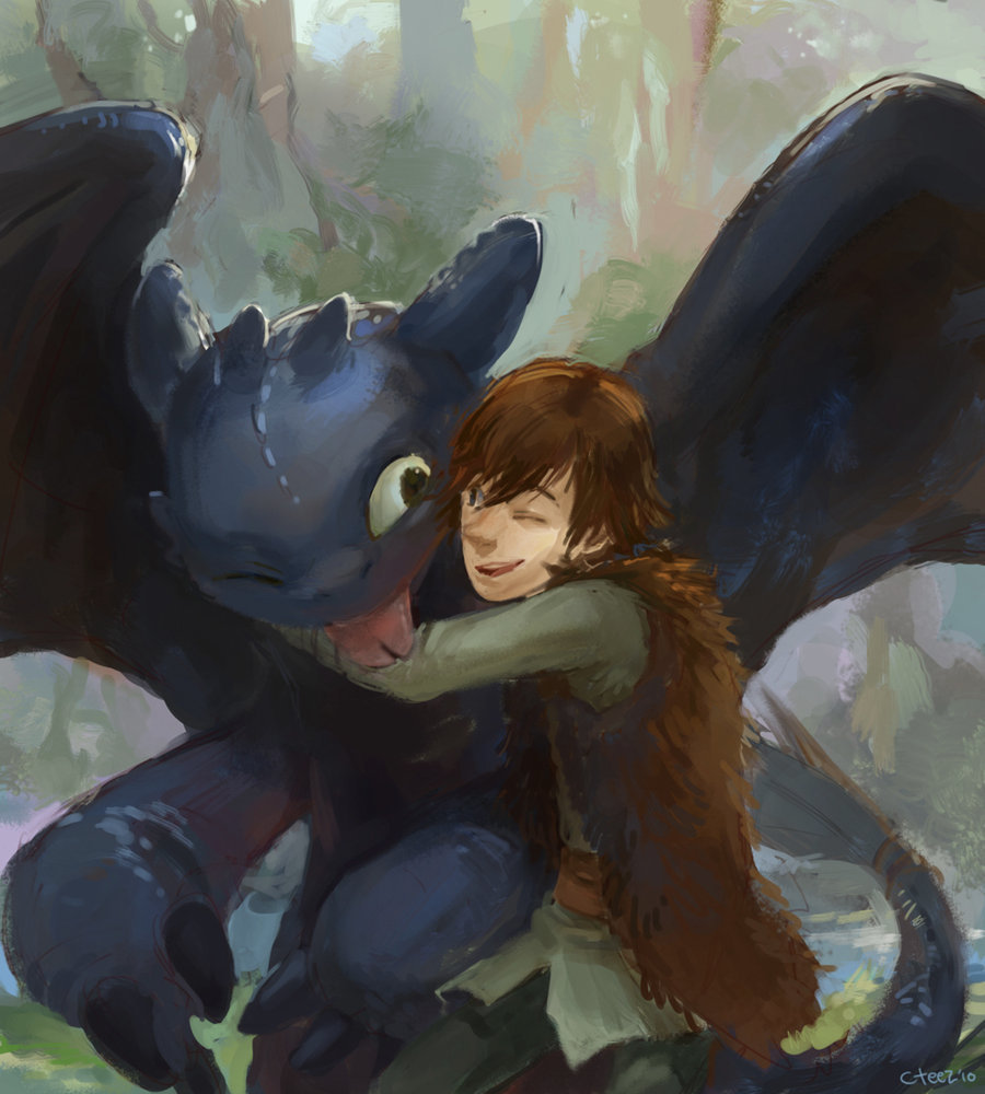 Hiccup And Toothless Artwork Wallpapers