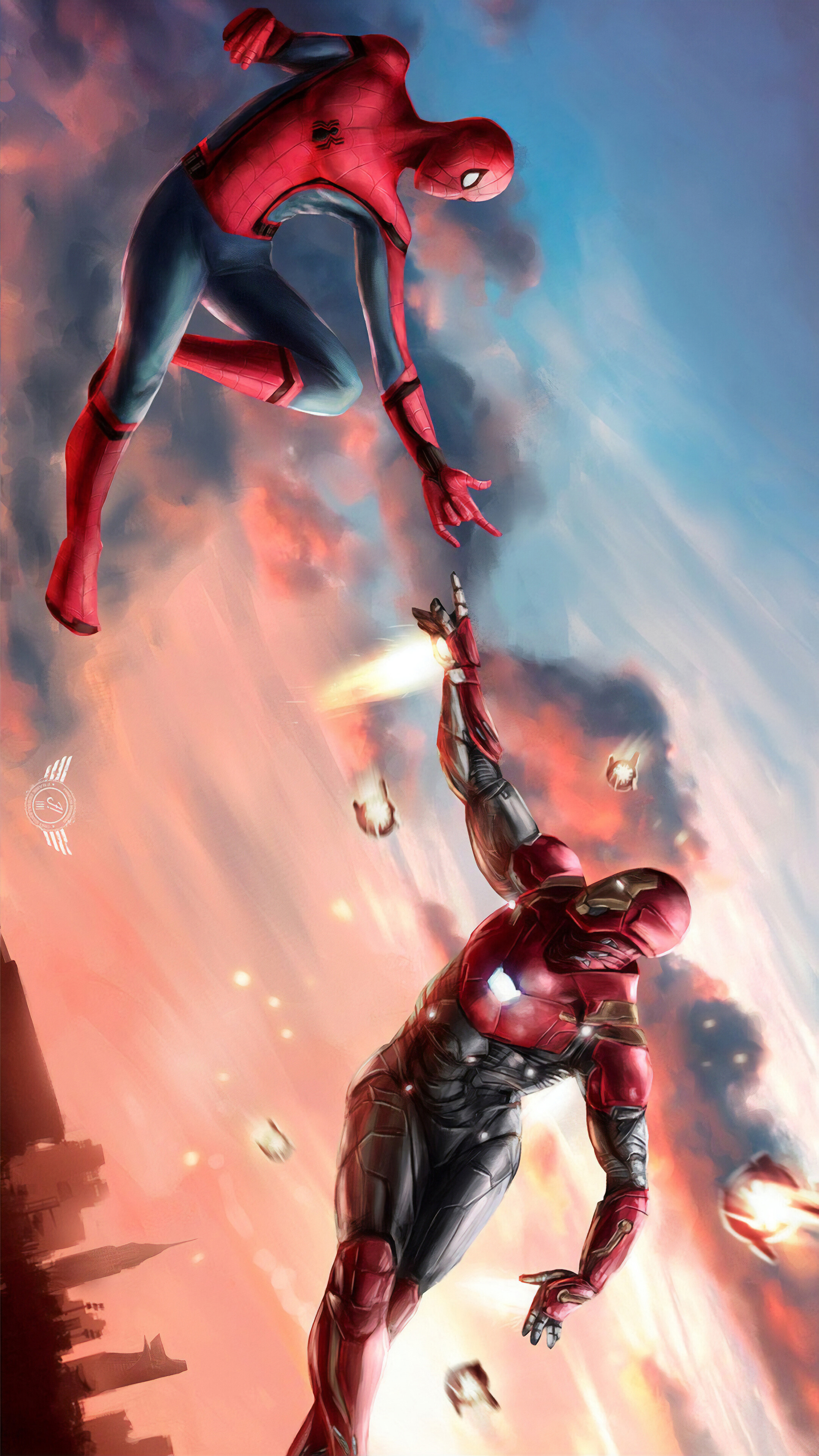 Iron Man And Spiderman Artwork Wallpapers