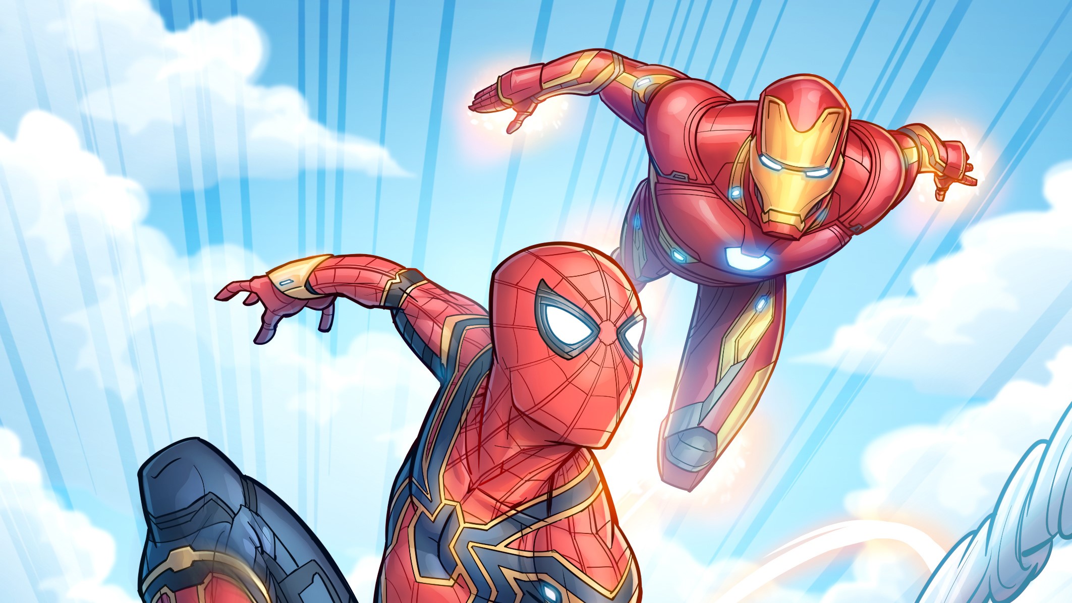 Iron Man And Spiderman Artwork Wallpapers
