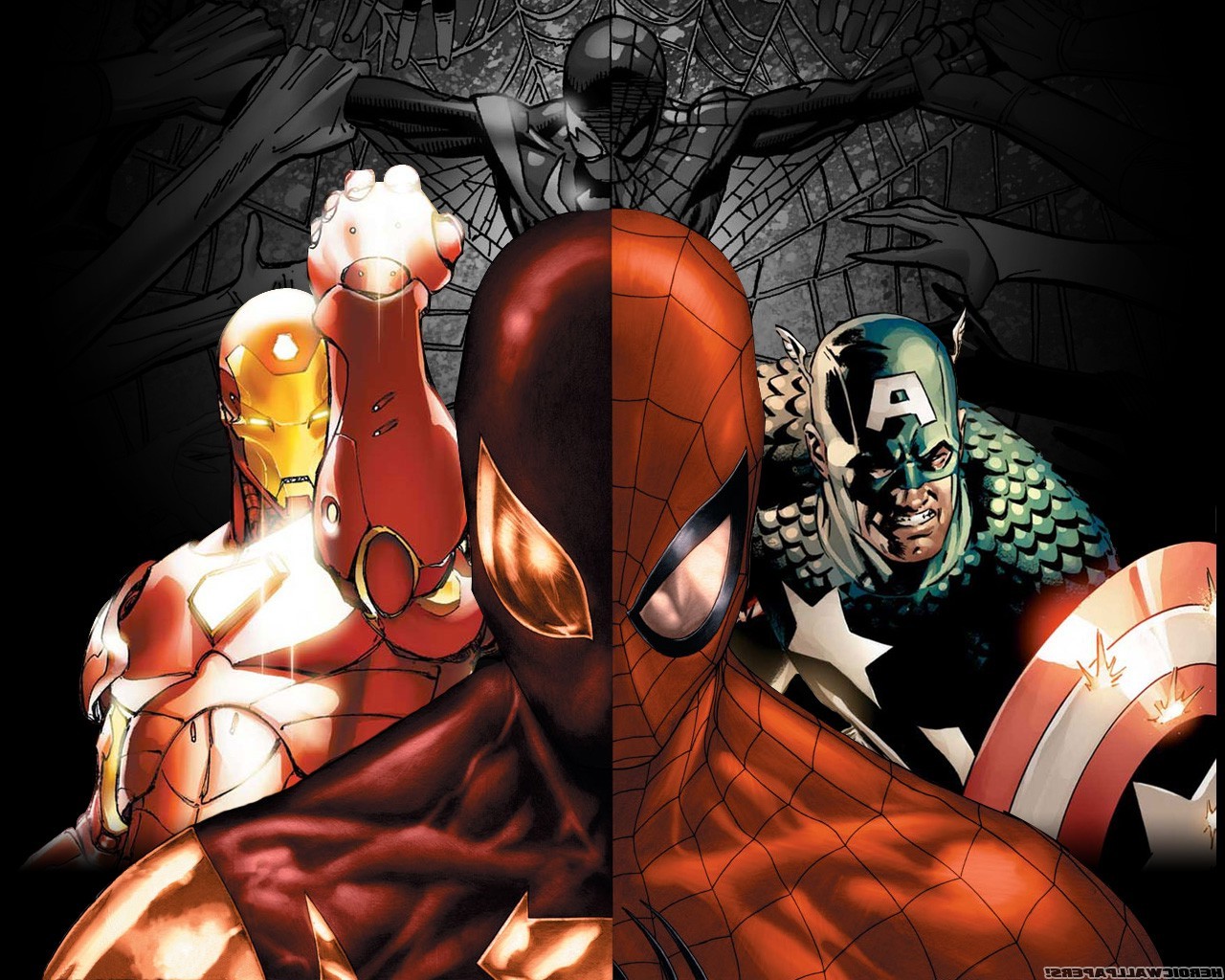 Iron Man And Spiderman Artwork Wallpapers