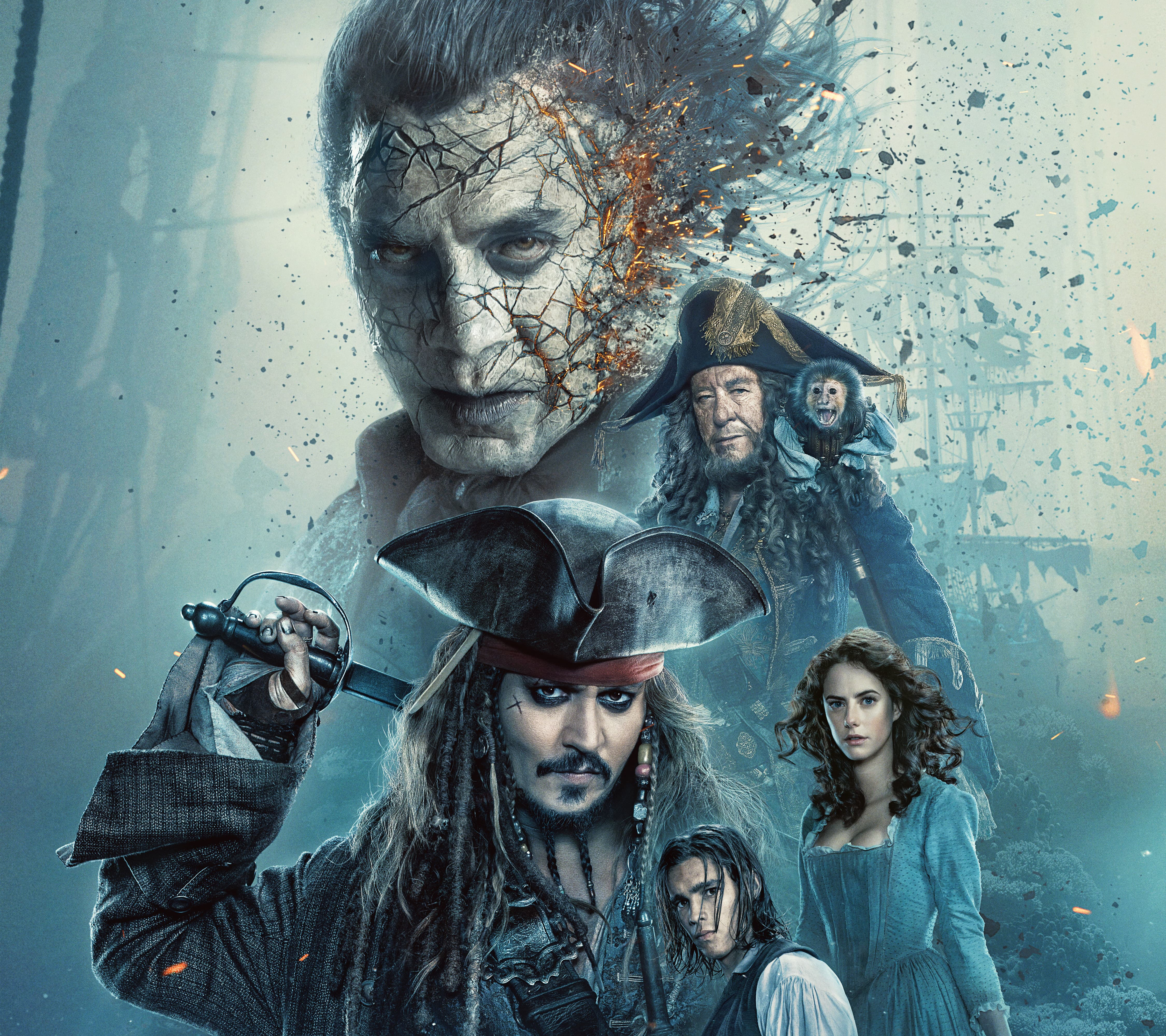 Jack Sparrow In Pirates Of The Caribbean Dead Men Tell No Tales Wallpapers