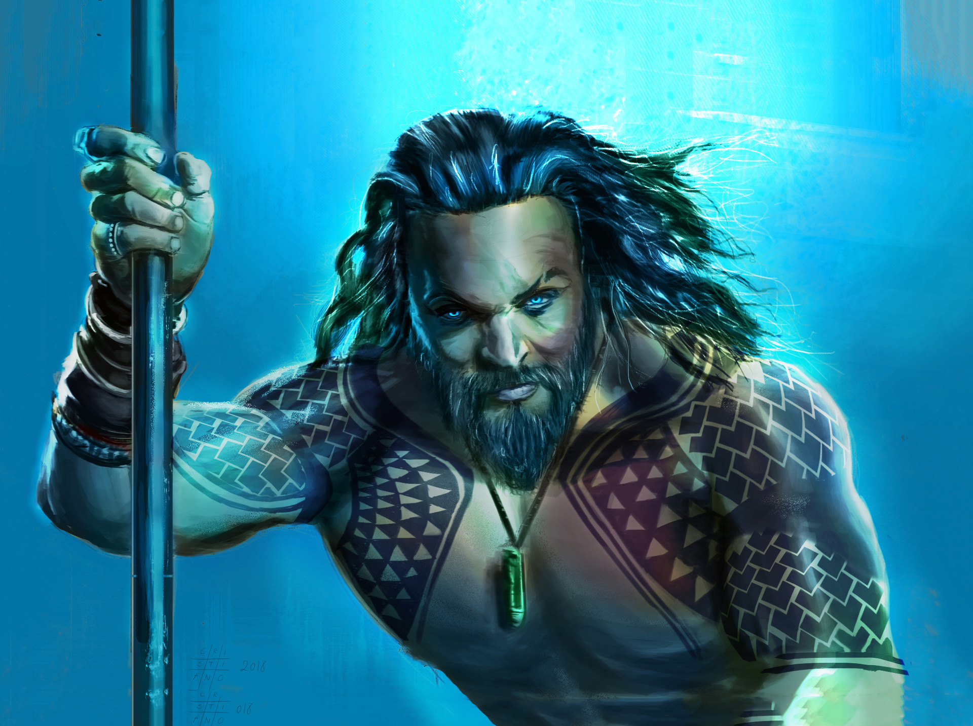 Jason Momoa As Aquaman Art Wallpapers