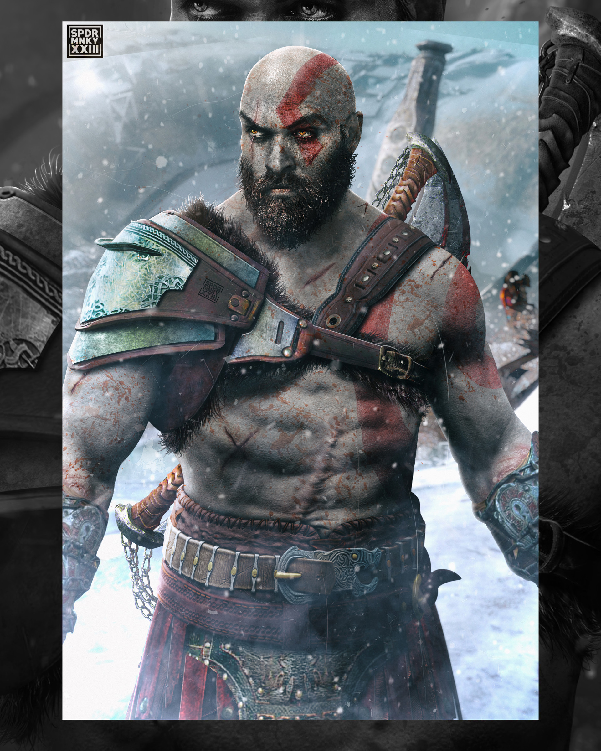 Jason Momoa As Kratos Wallpapers