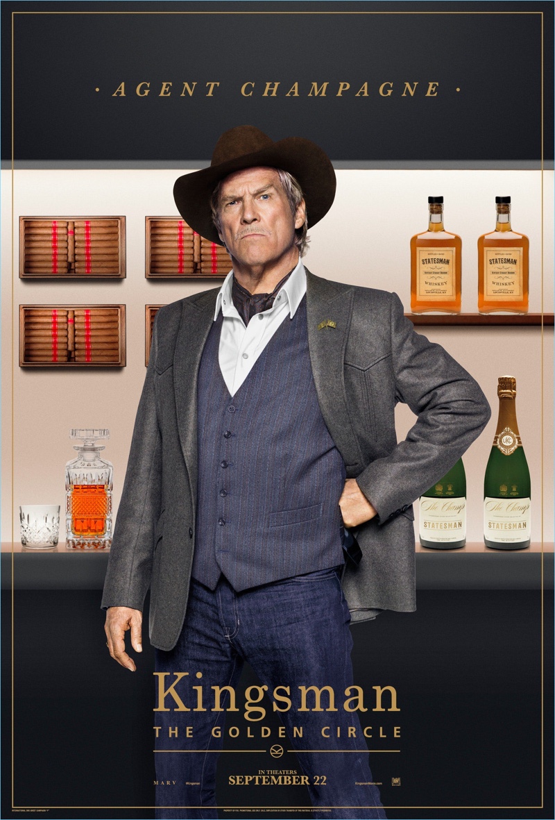 Jeff Bridges As Agent Champagne Kingsman The Golden Circle Wallpapers