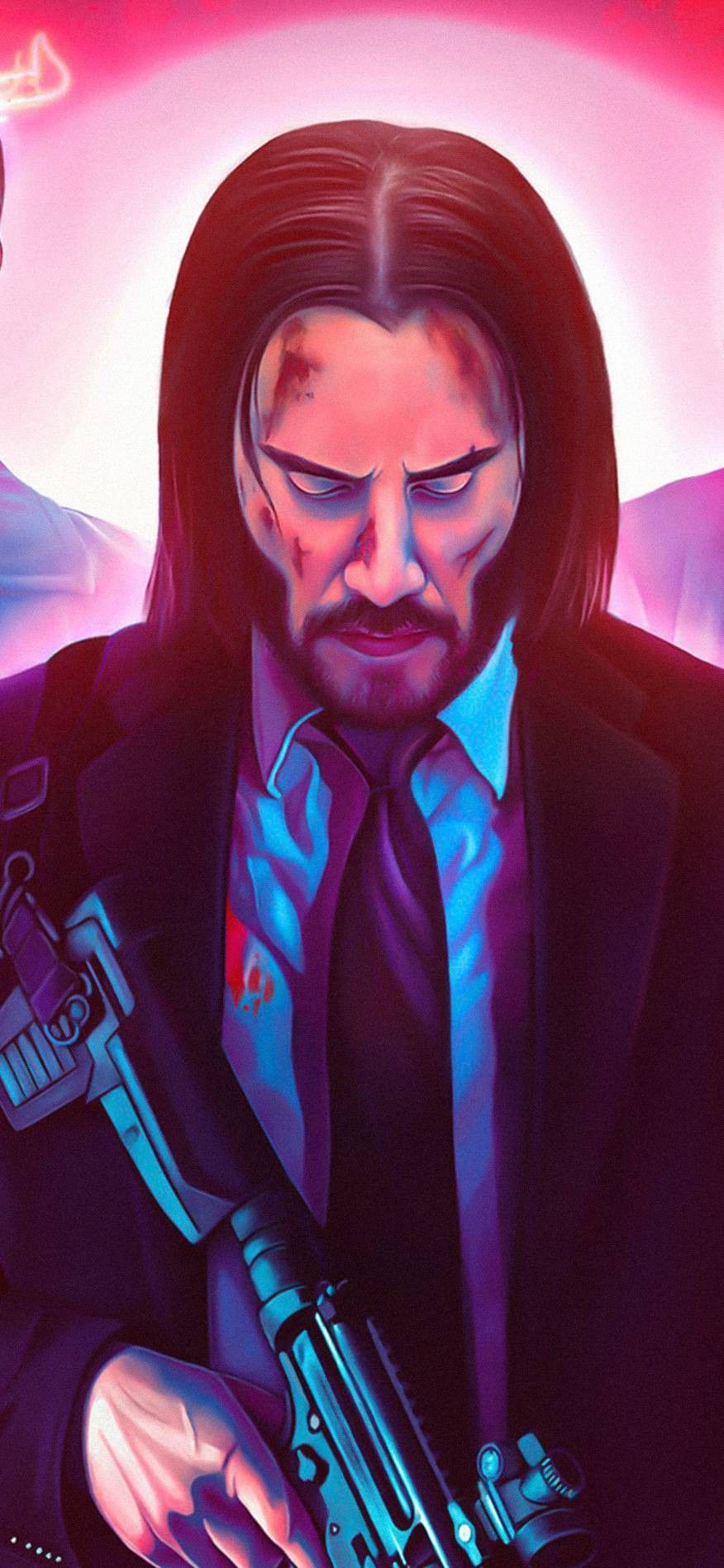 John Wick Baba Yaga Minimal Amoled Wallpapers