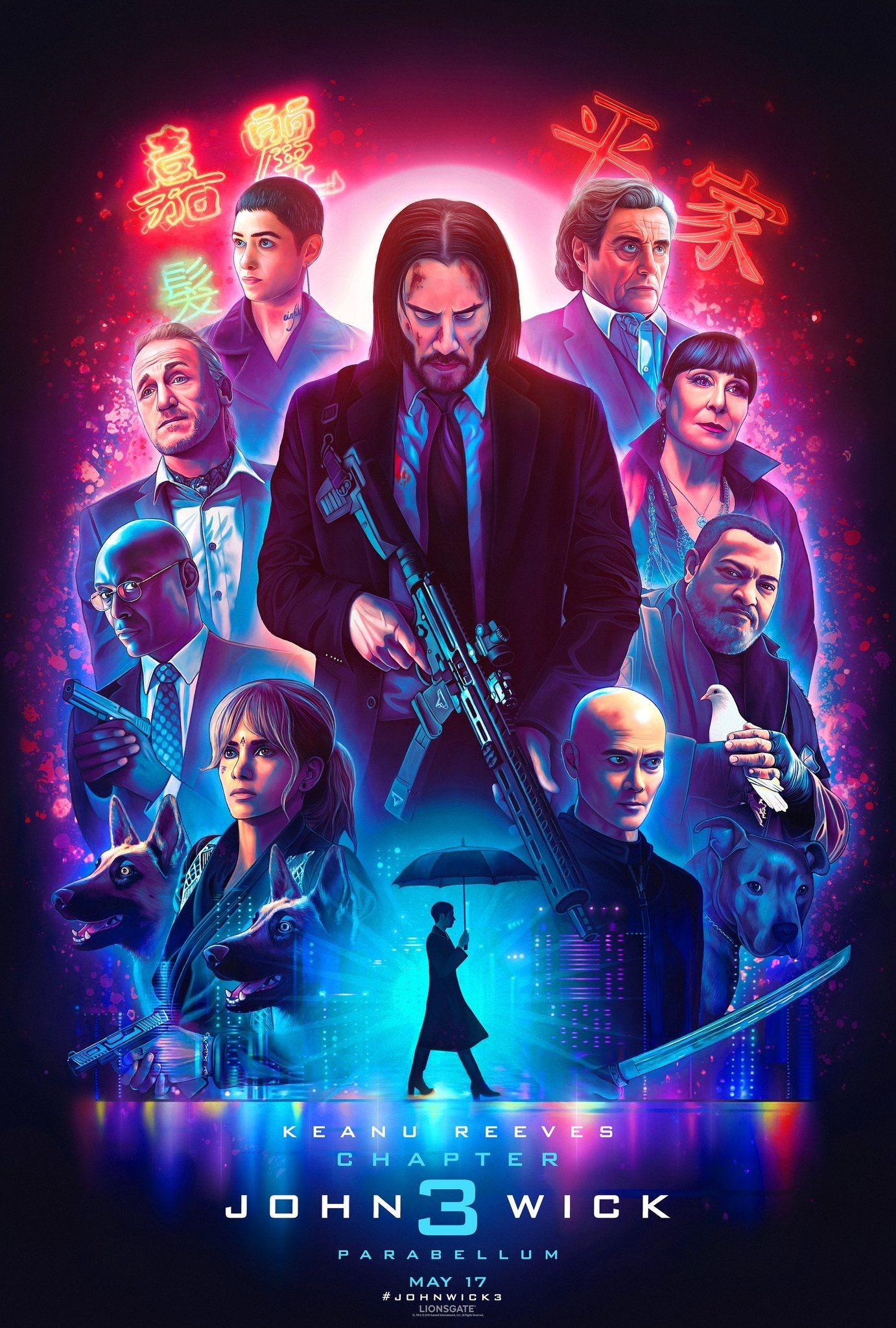 Keanu Reeves And Halle Berry In John Wick 3 Movie Wallpapers