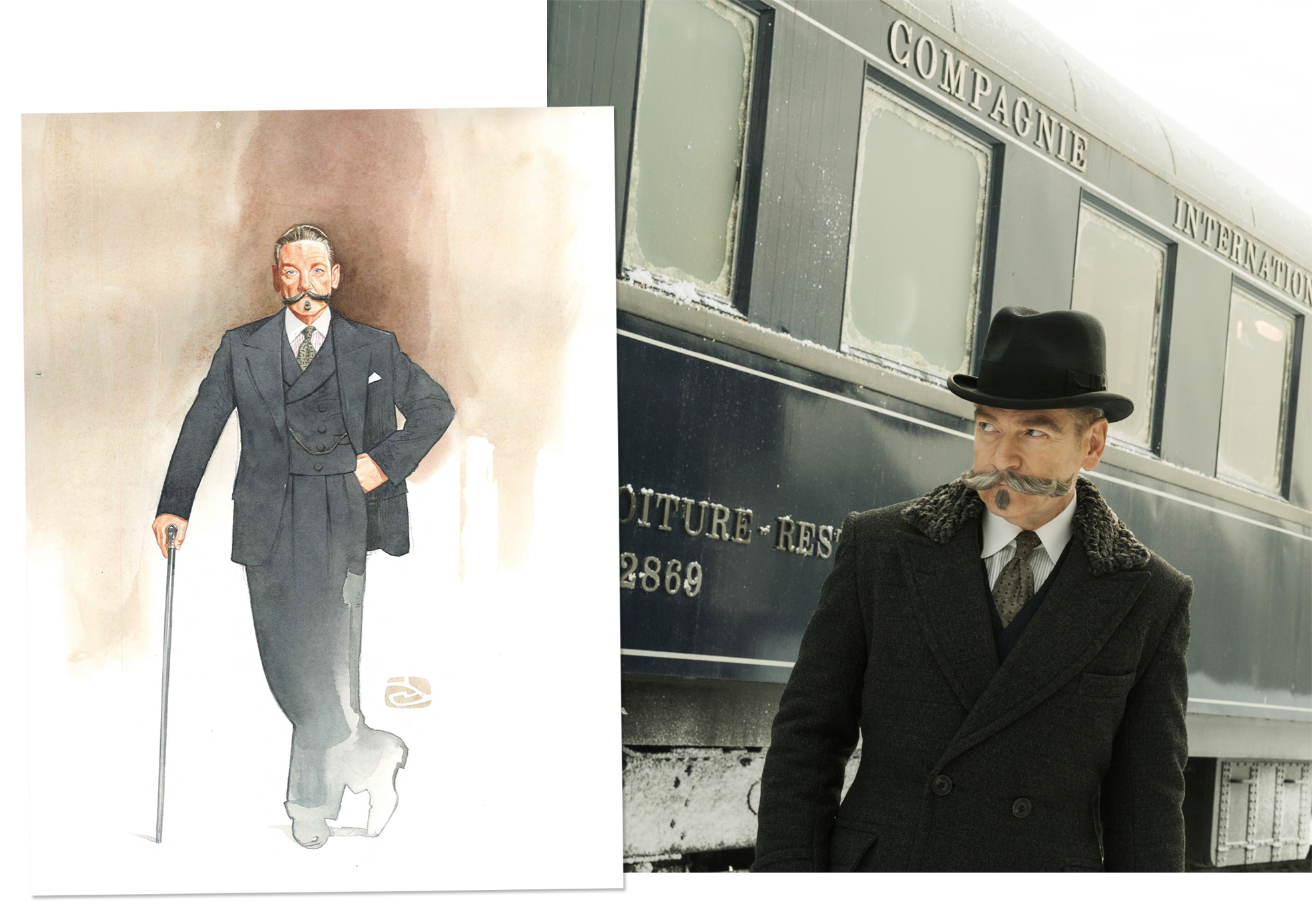 Kenneth Branagh As Hercule Poirot In Murder On The Orient Express Wallpapers