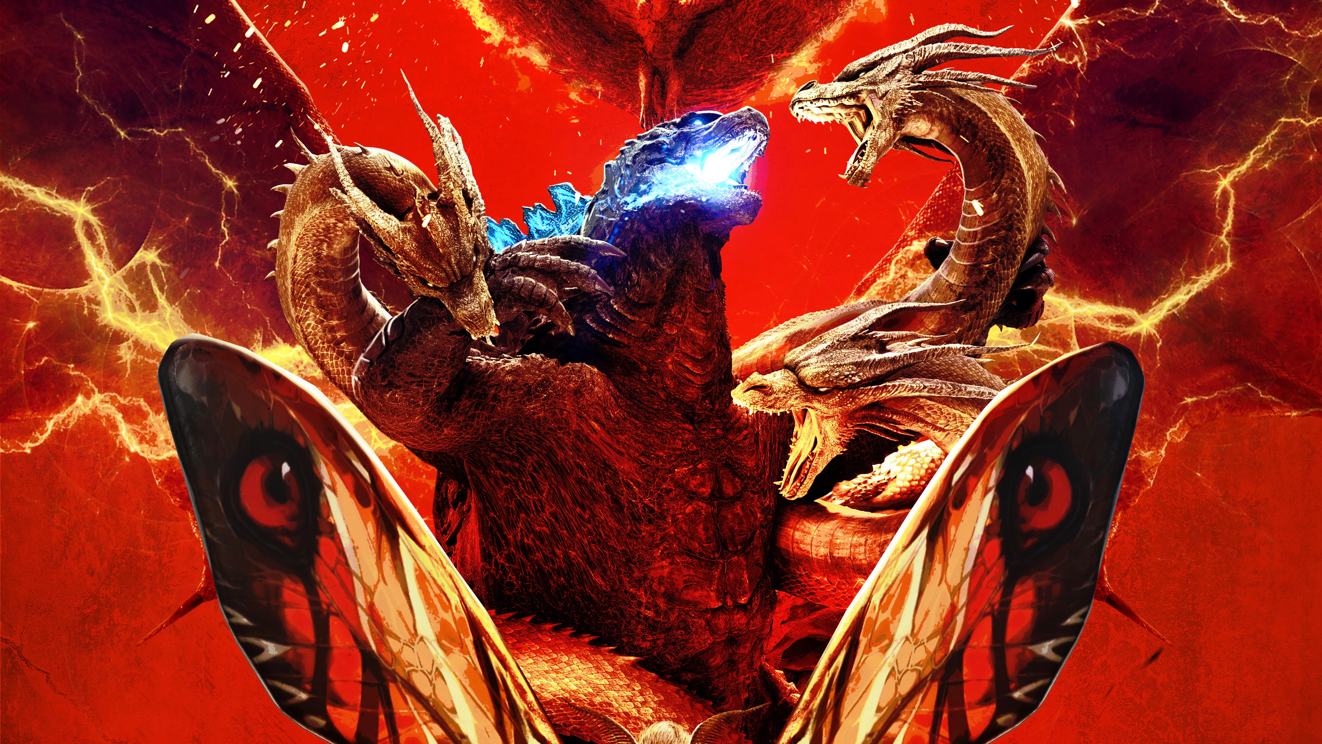 King Ghidorah In Godzilla King Of The Monsters 4K 8K Wallpapers