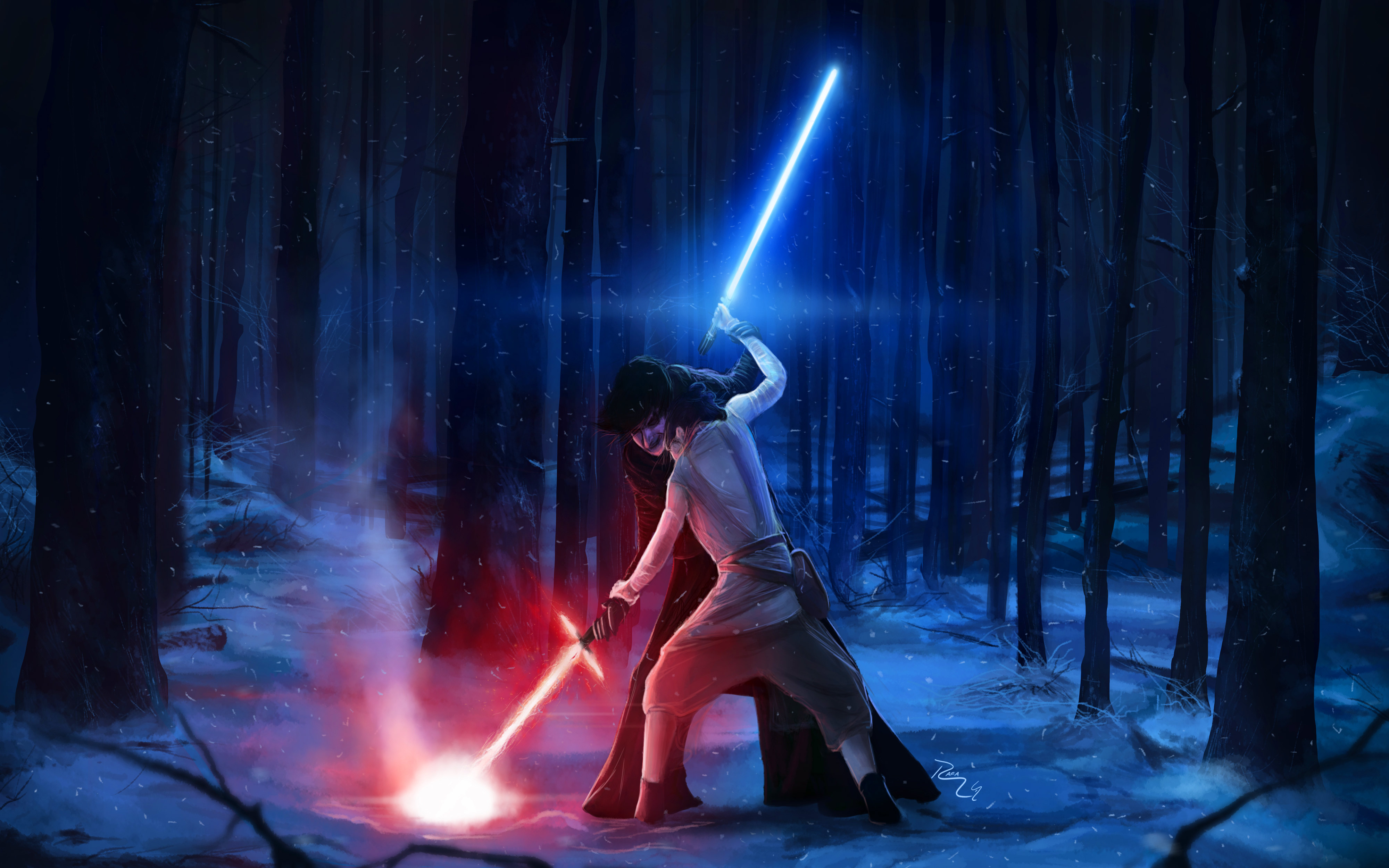 Kylo Ren Vs Rey Star Wars Wallpapers