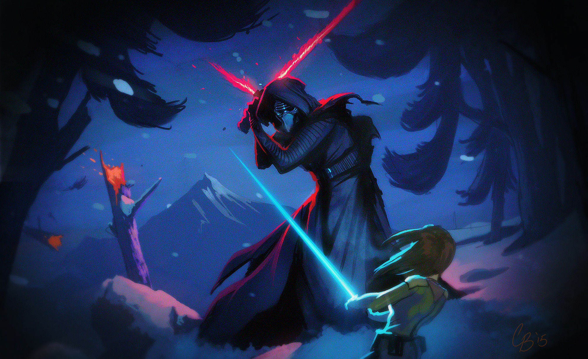 Kylo Ren Vs Rey Star Wars Wallpapers