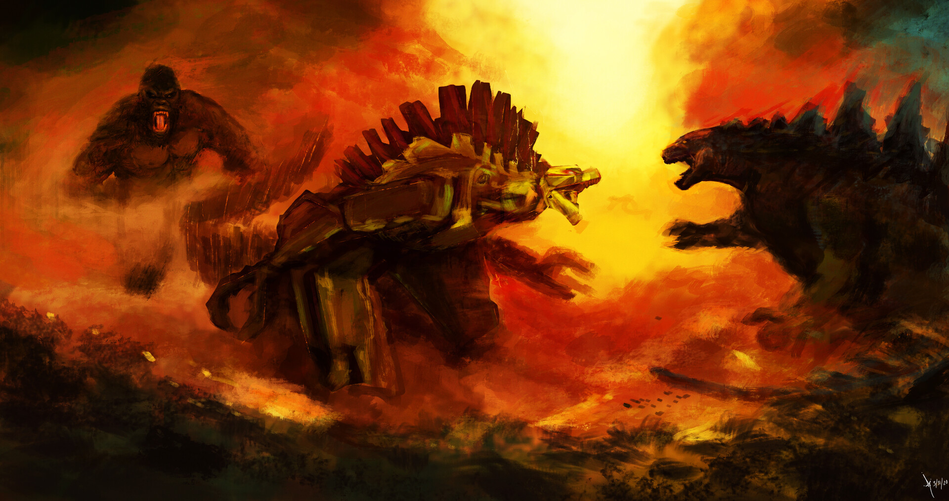 Mechagodzilla Concept Art Wallpapers