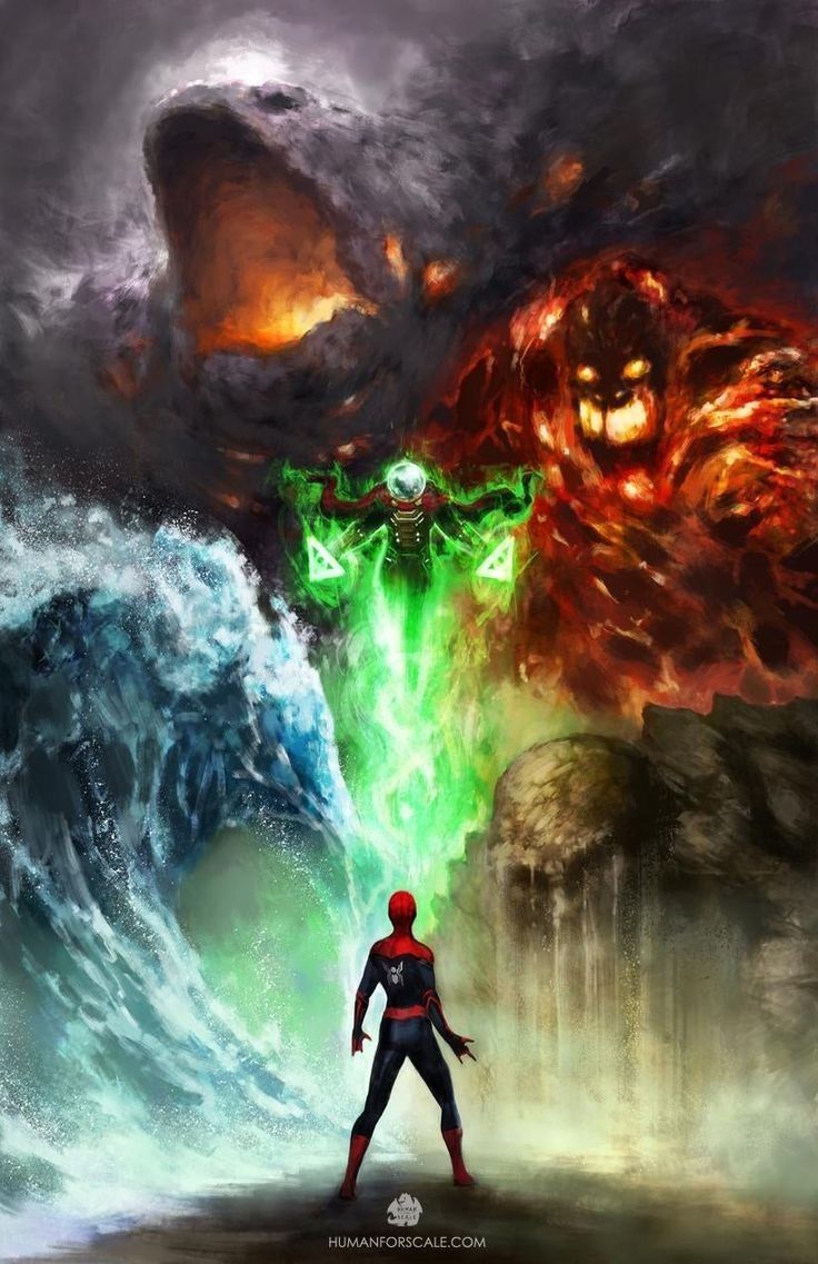 Mysterio Vs Elementals Wallpapers