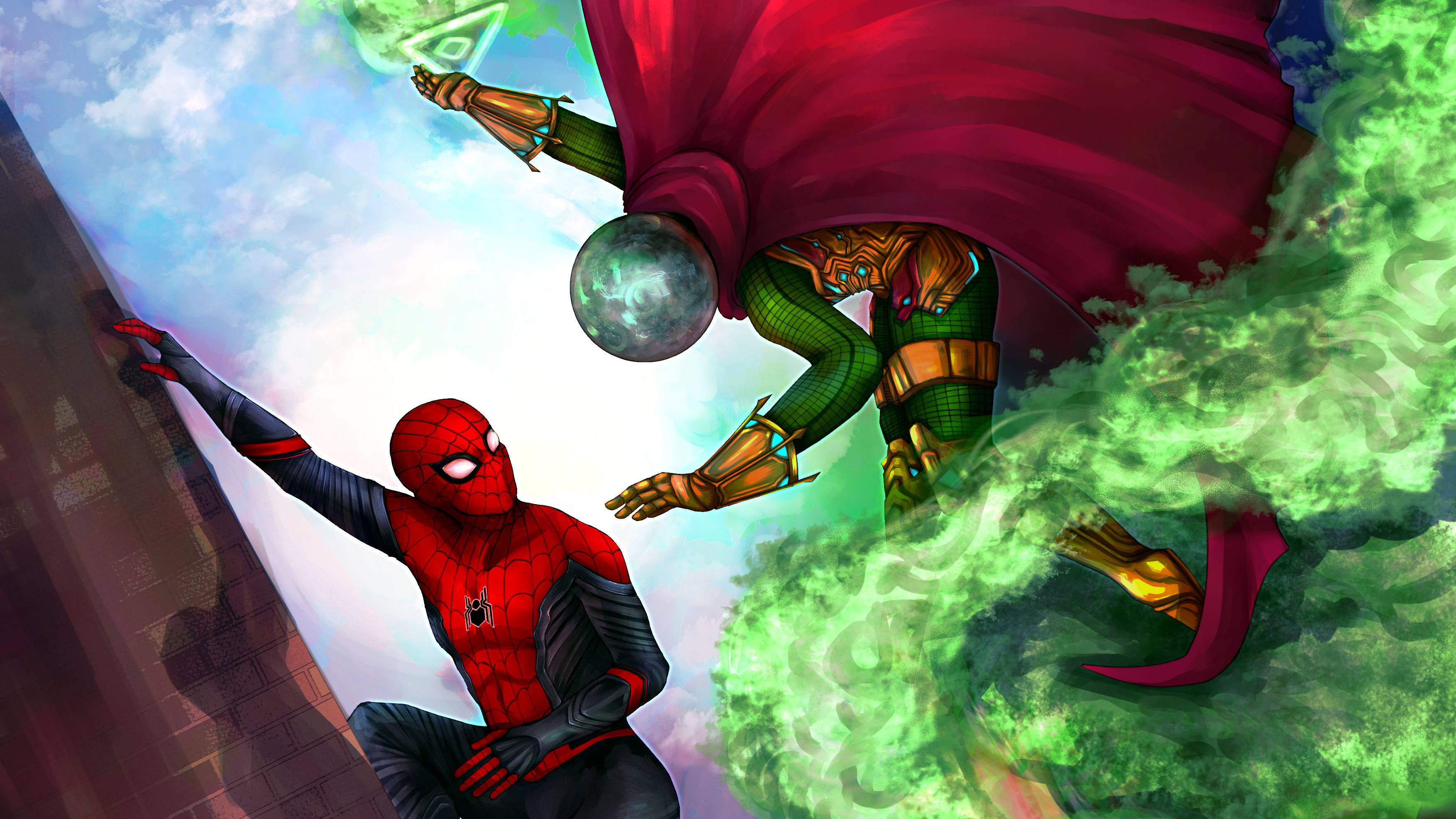 Mysterio Vs Elementals Wallpapers