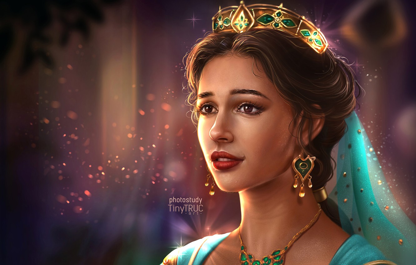 Naomi Scott As Jasmine In Aladdin Movie Wallpapers