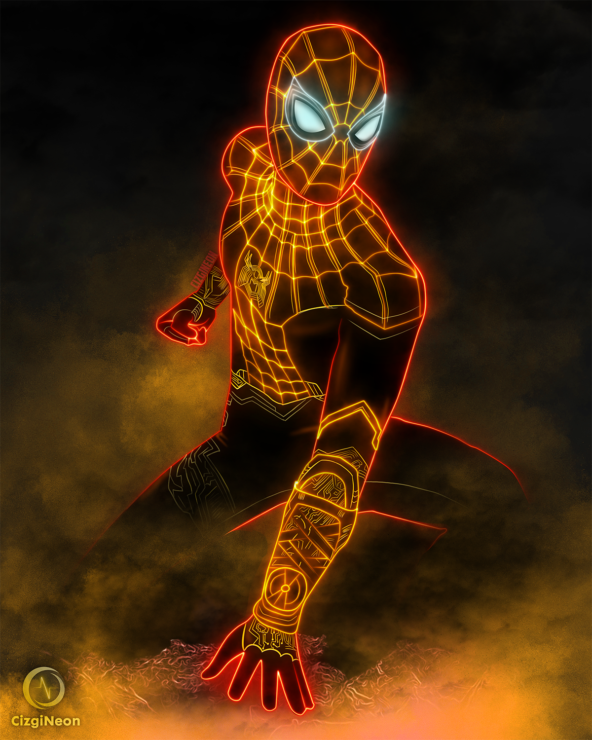 Spider Man Black And Gold Suit No Way Home Concept Art Wallpapers