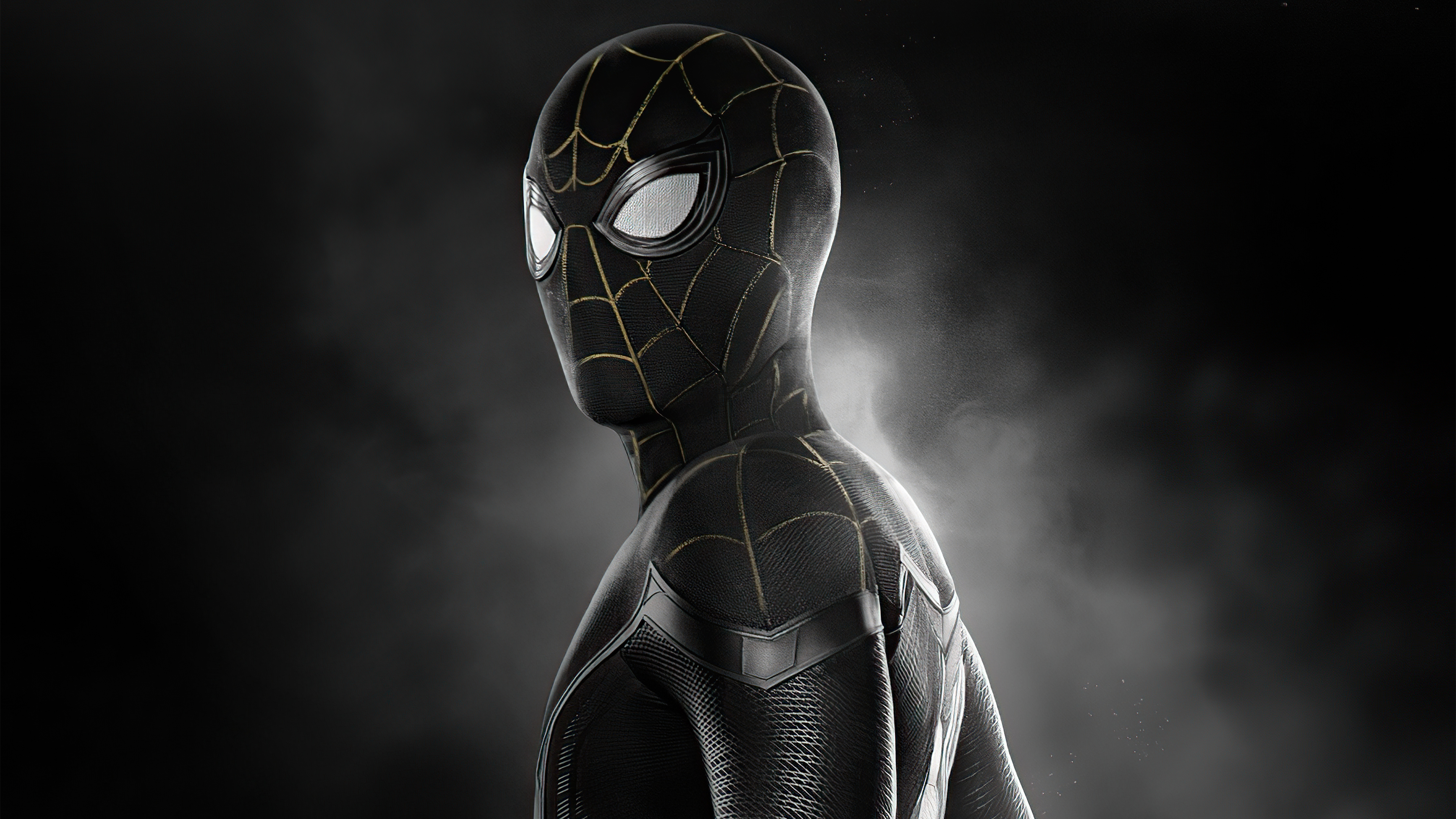 Spider Man Black And Gold Suit No Way Home Concept Art Wallpapers