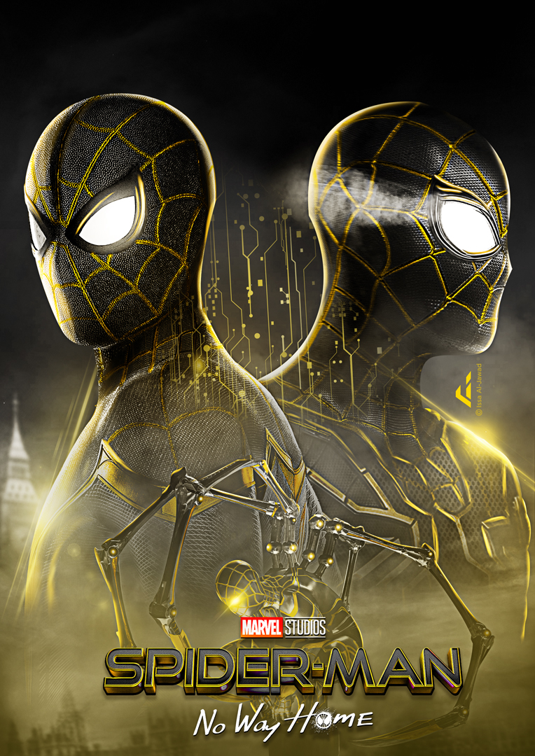 Spider Man Black And Gold Suit No Way Home Concept Art Wallpapers