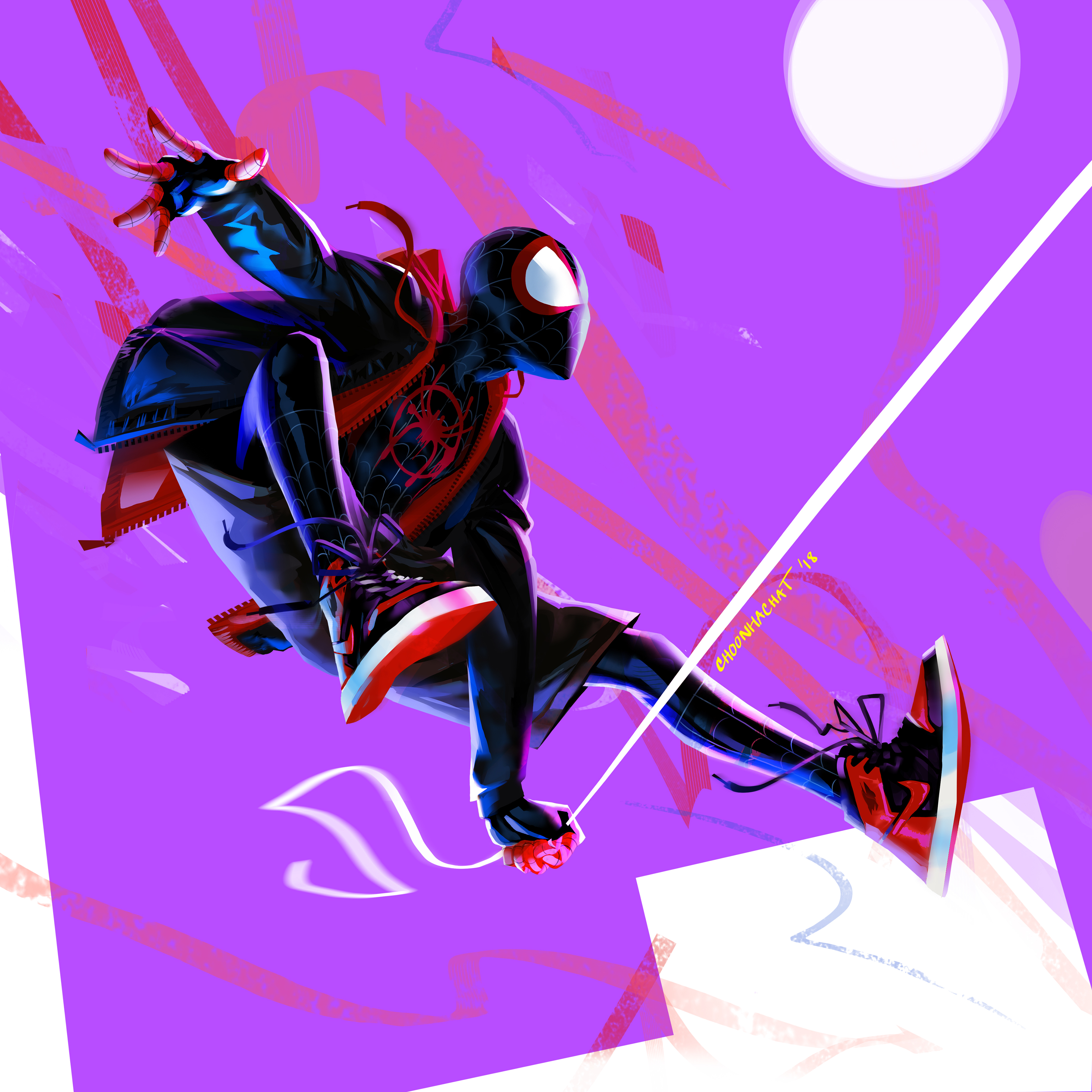 Spider-Man Art Into The Spider-Verse 4K Wallpapers