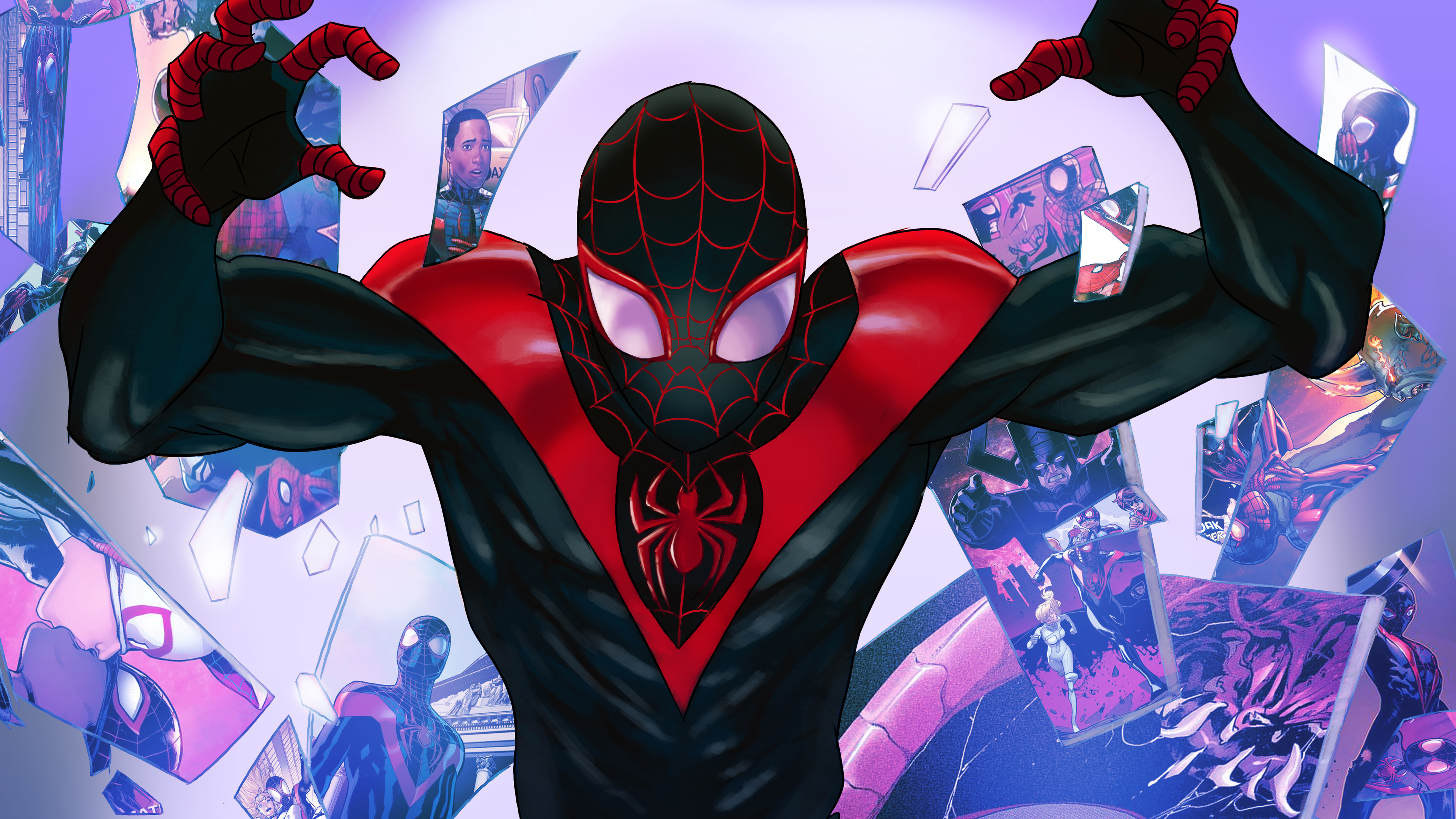 Spider-Man Art Into The Spider-Verse 4K Wallpapers