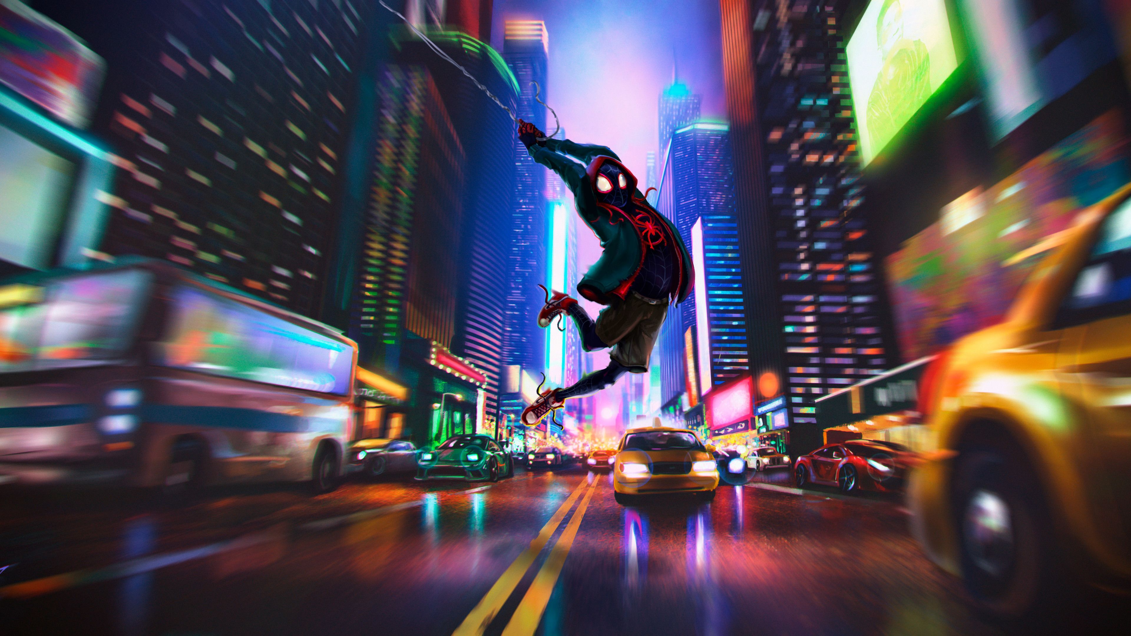 Spider-Man Art Into The Spider-Verse 4K Wallpapers