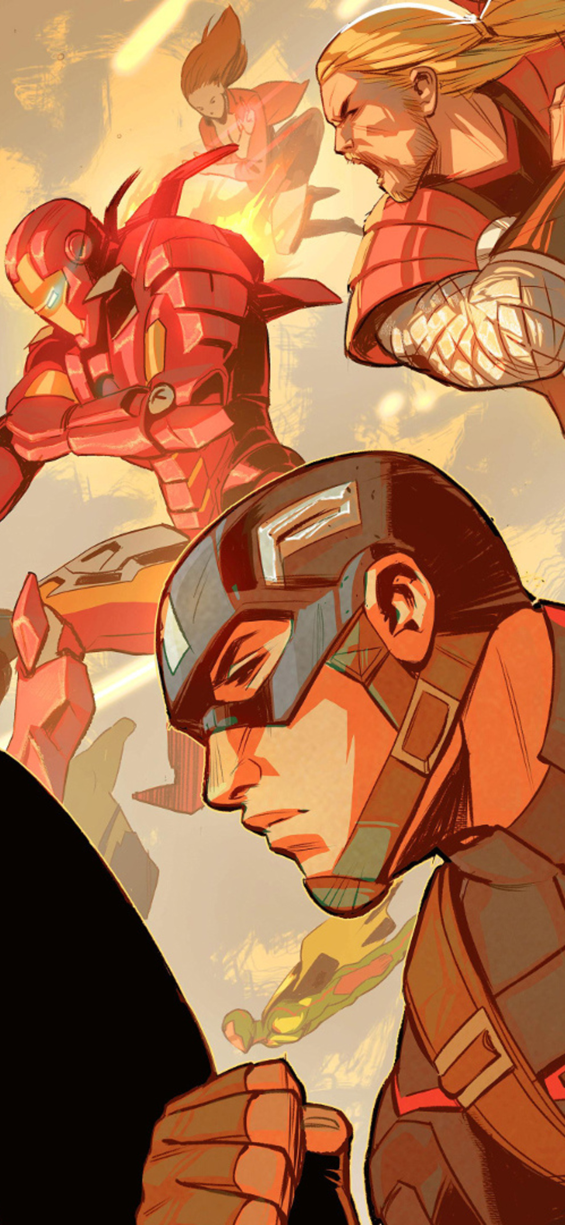 The Avengers Art Captain America, Iron Man, Thor, Black Widow And Hulk Wallpapers