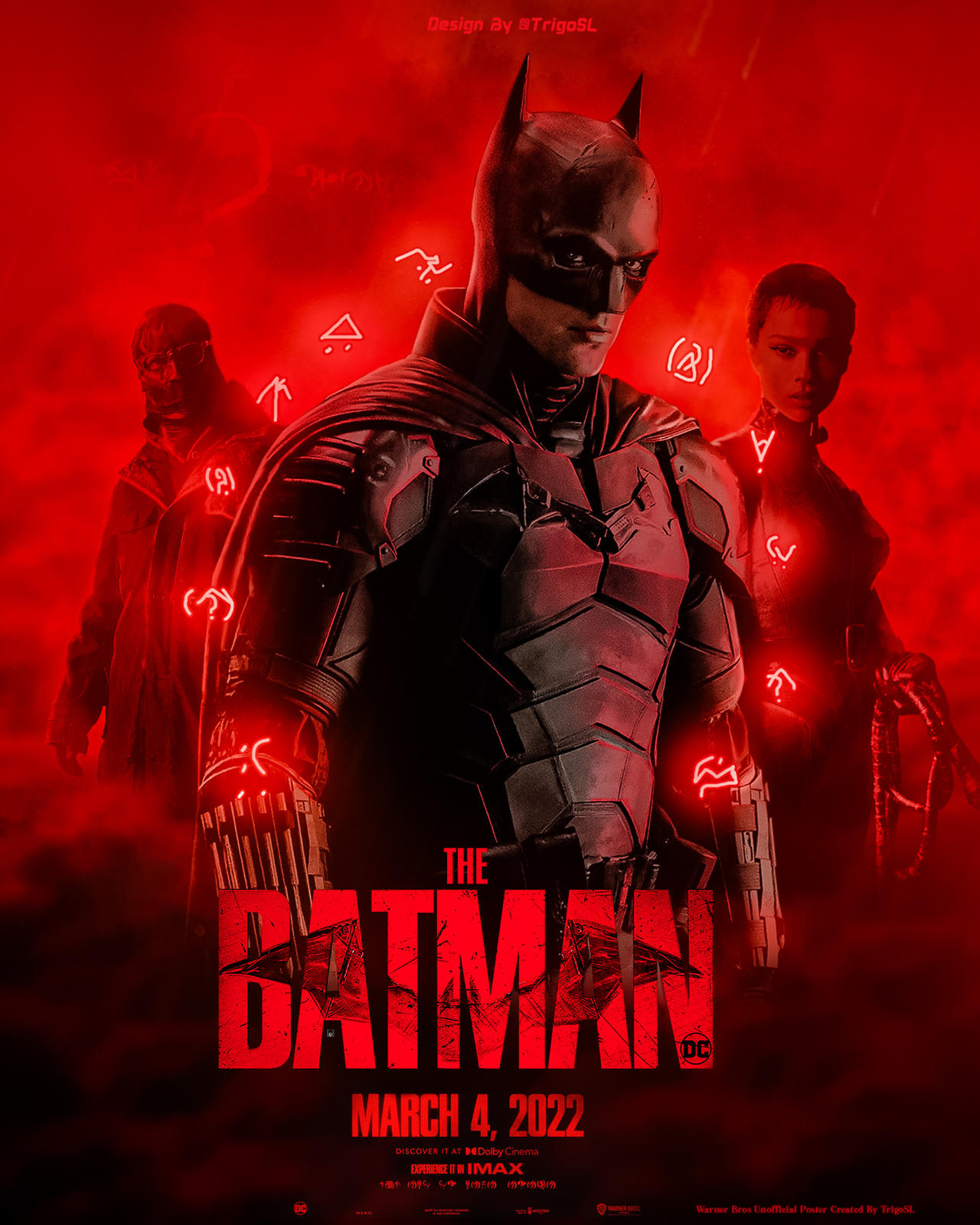 The Batman Movie Red Fan Poster Wallpapers