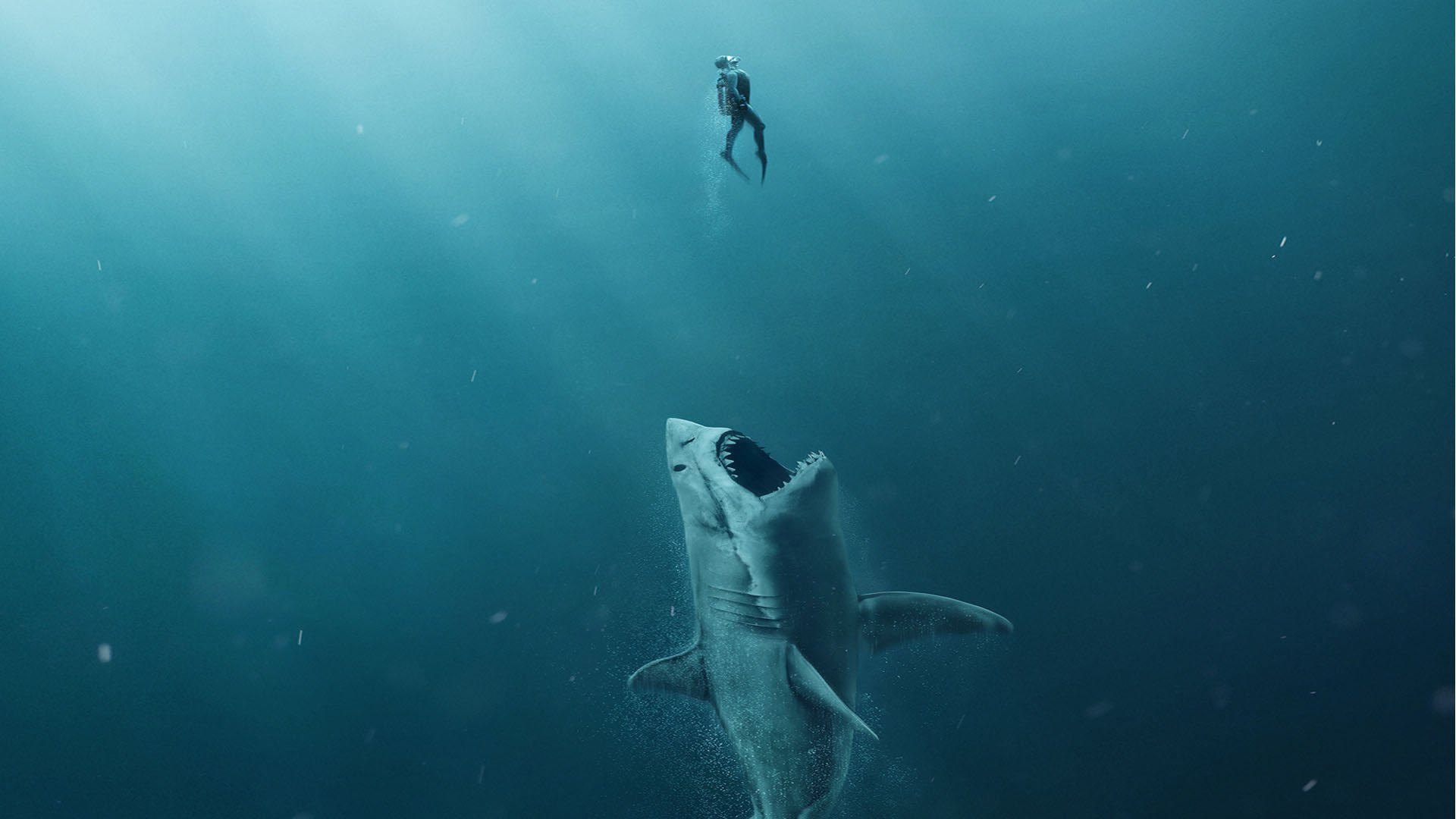 The Meg Sharks And Diver Poster Wallpapers