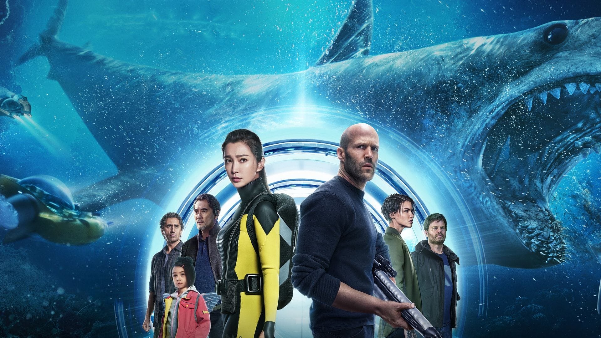 The Meg Sharks And Diver Poster Wallpapers