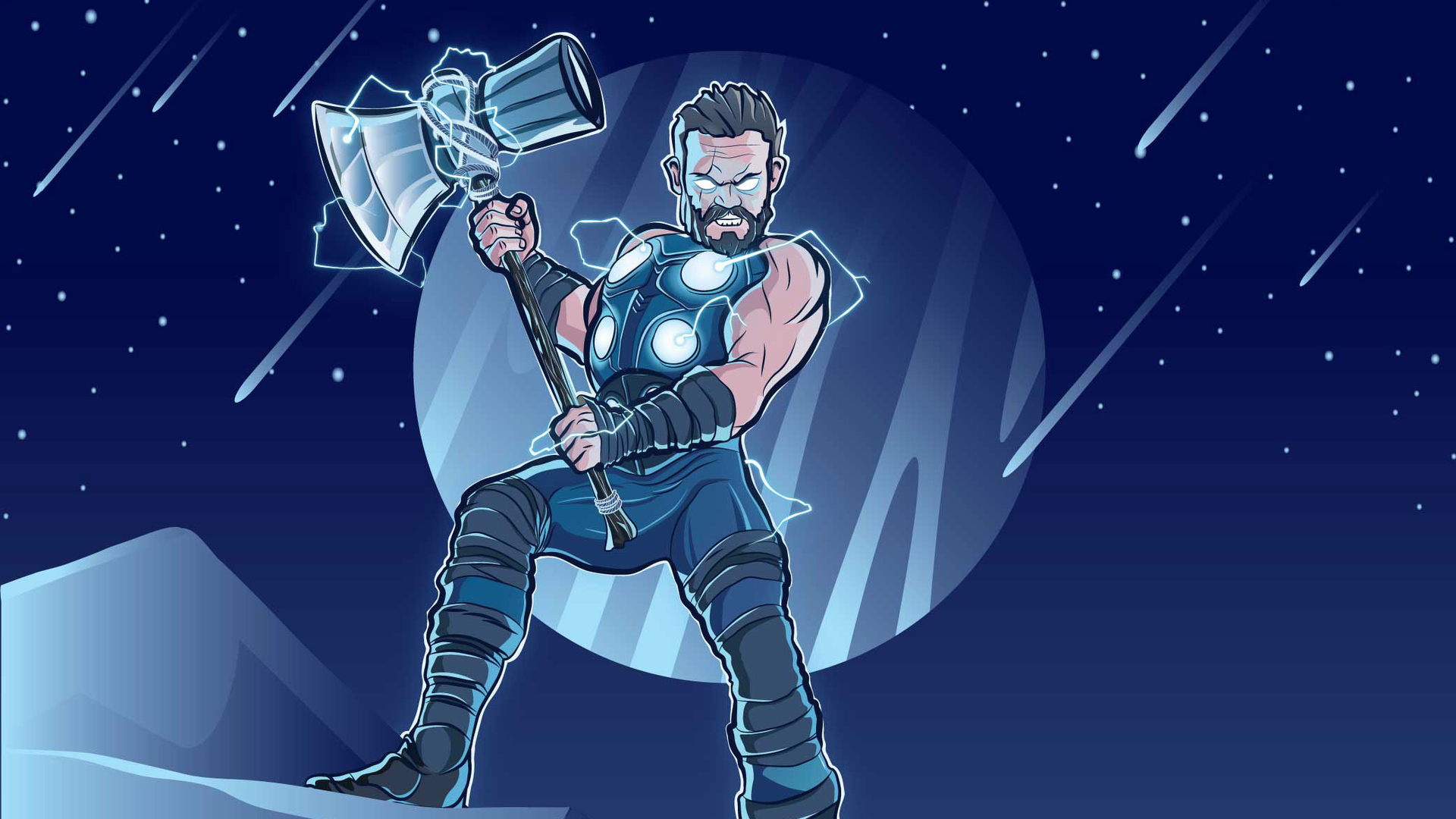 Thor With Stormbreaker And Mjolnir Wallpapers