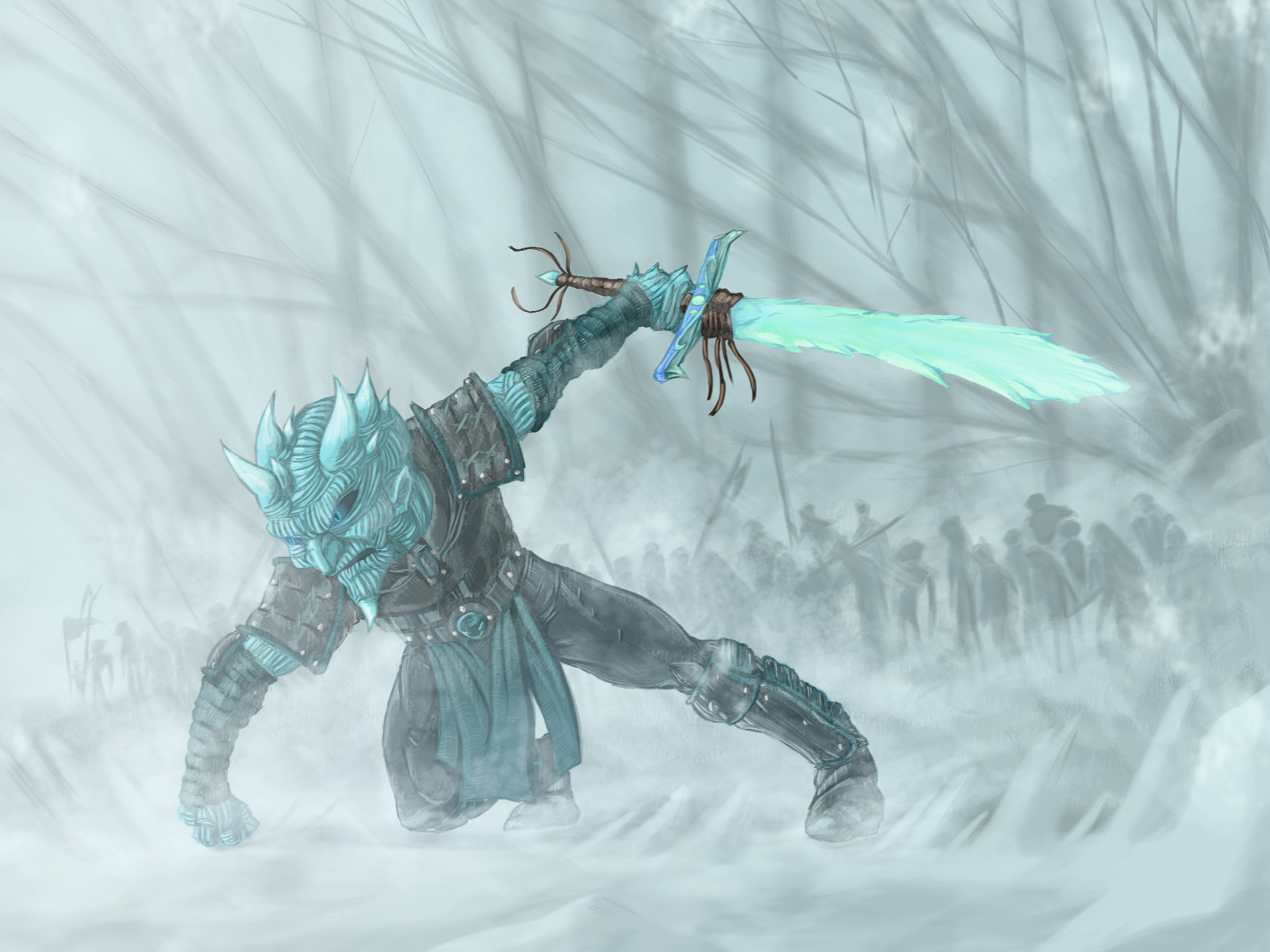 White Walker Illustration Wallpapers