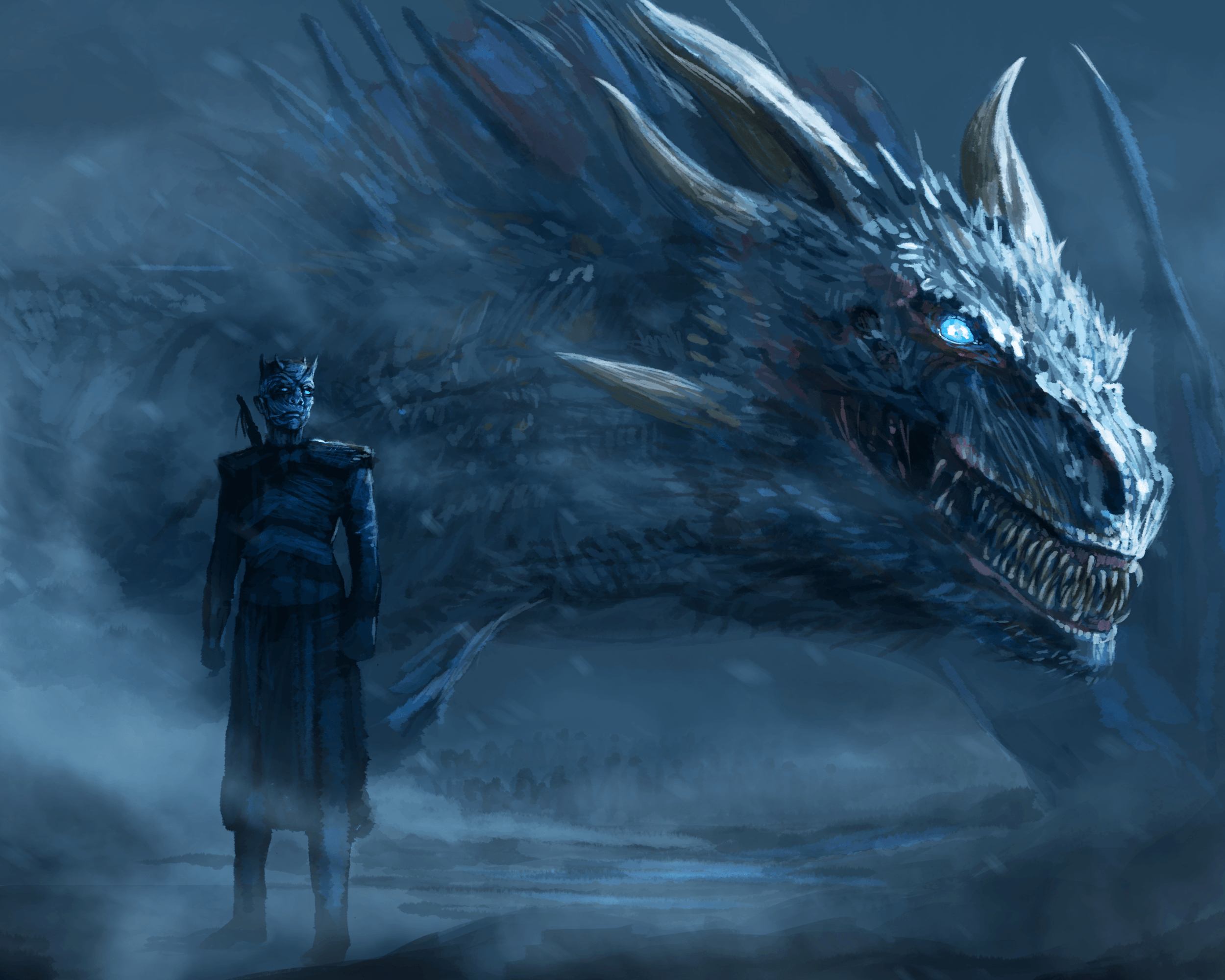 White Walker Illustration Wallpapers