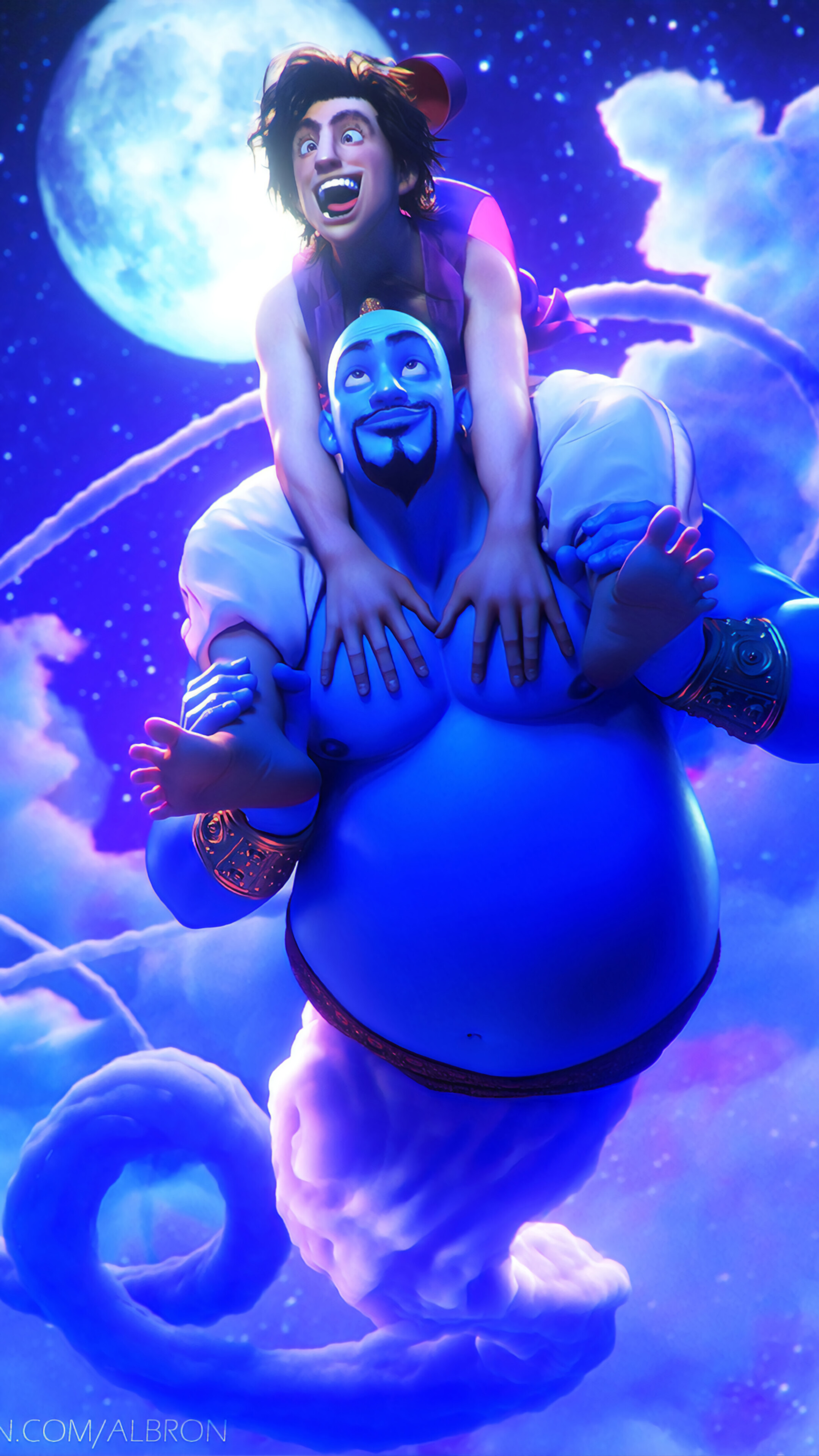 Will Smith As Genie In Aladdin Movie Wallpapers