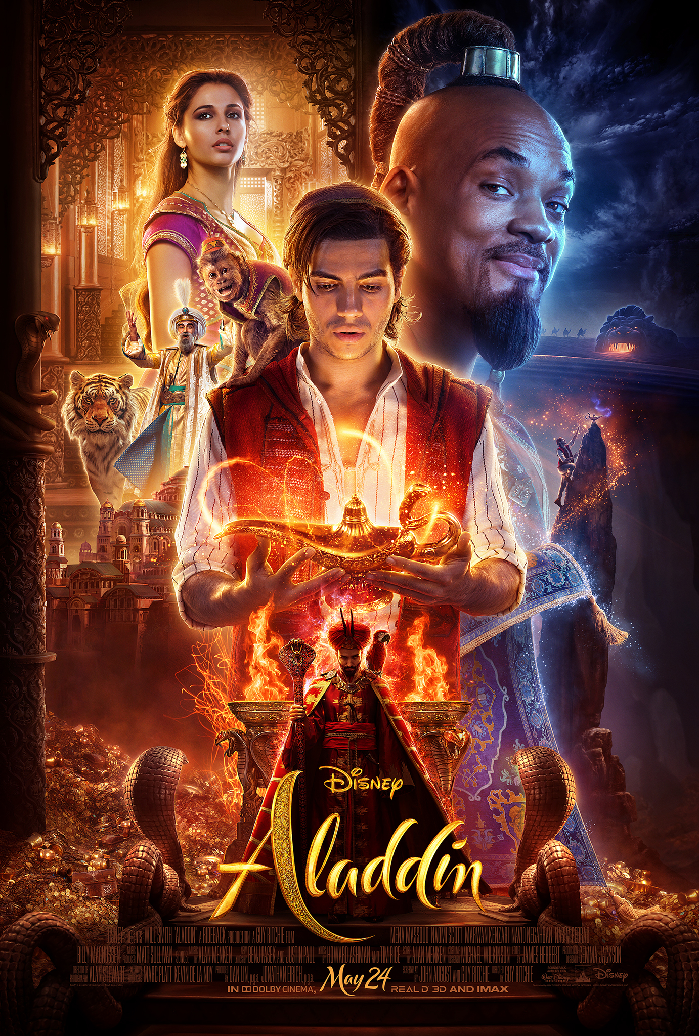 Will Smith As Genie In Aladdin Movie Wallpapers