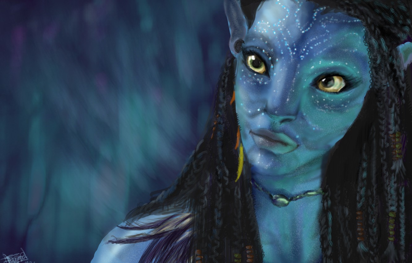 Zoe Saldana From Avatar Movie Wallpapers