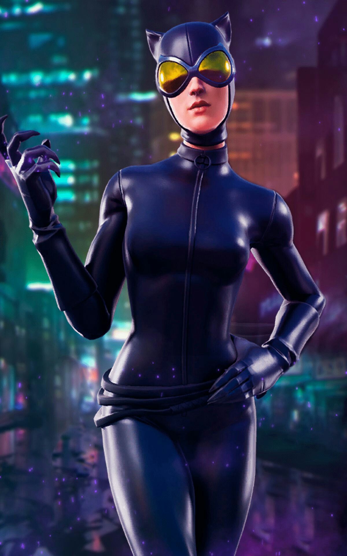 Catwoman Comic Book Outfit Fortnite Wallpapers