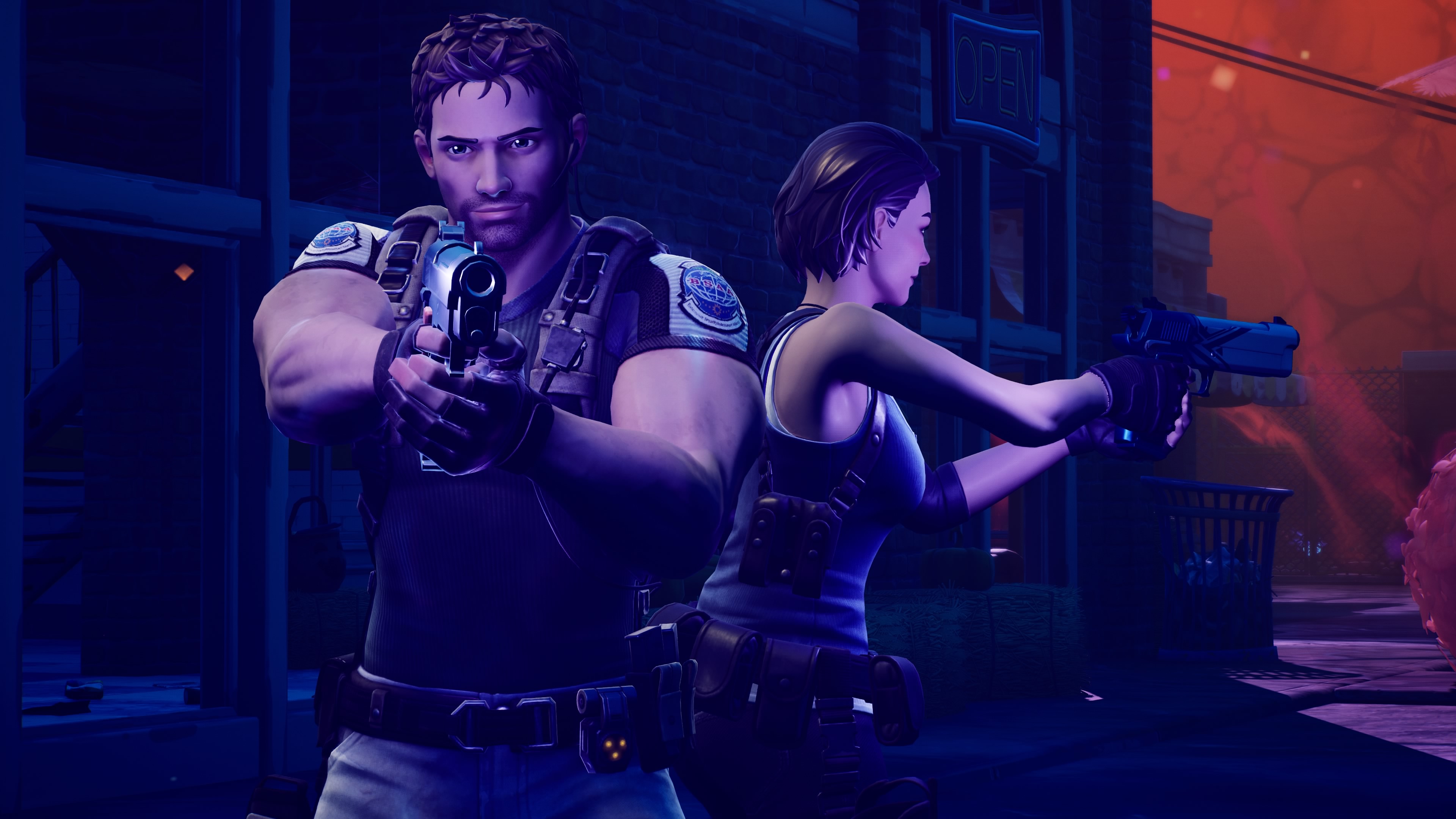 3840X2160 Fortnite Resident Evil Skins Bring <b>Chris</b> <b>Redfield</b> And <b>Jill</b> <b>Valent...</b>