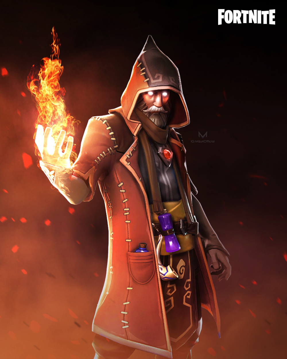 Fire Wizard Fortnite Wallpapers