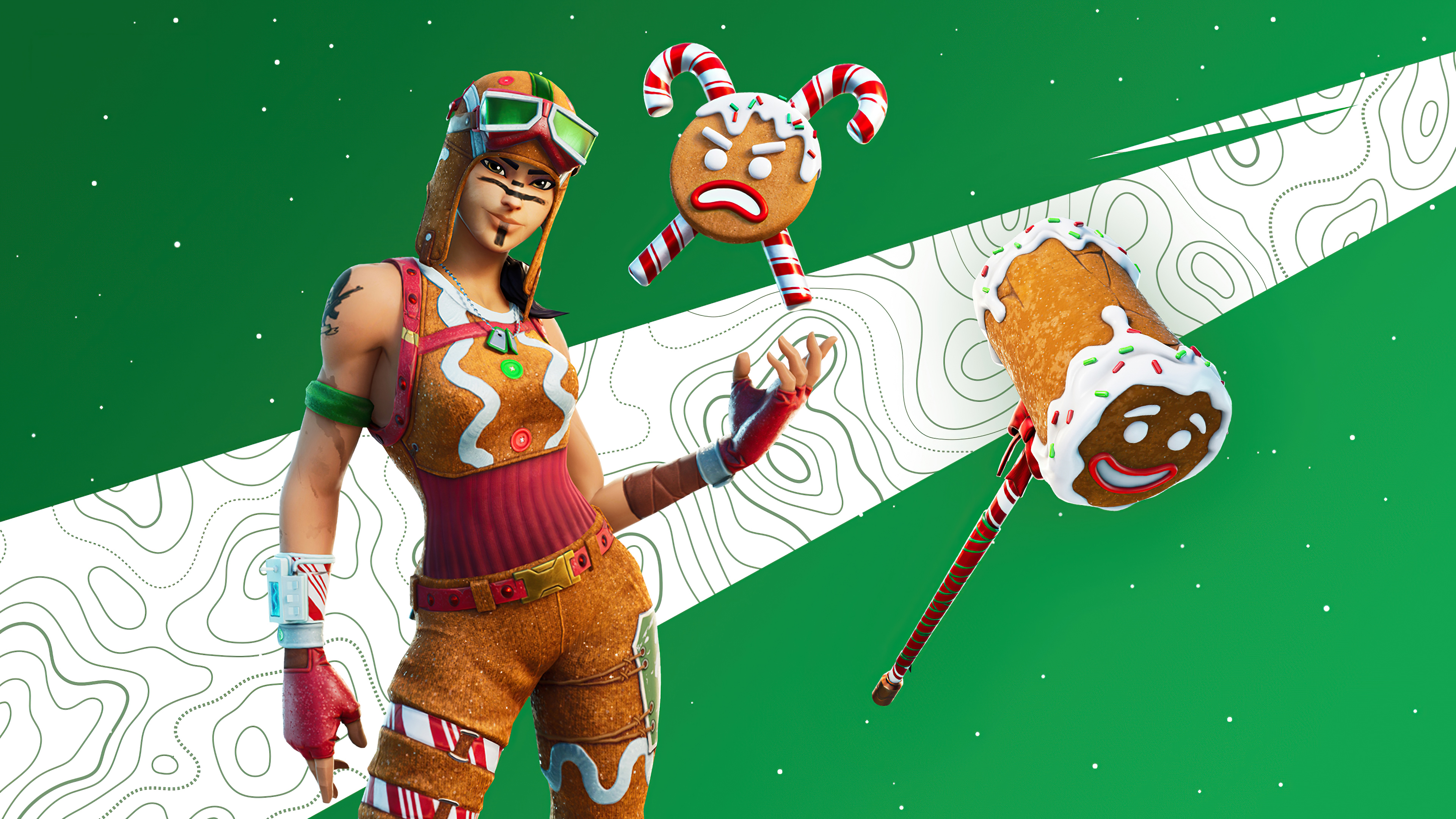 Gingerbread Raider Fortnite Wallpapers