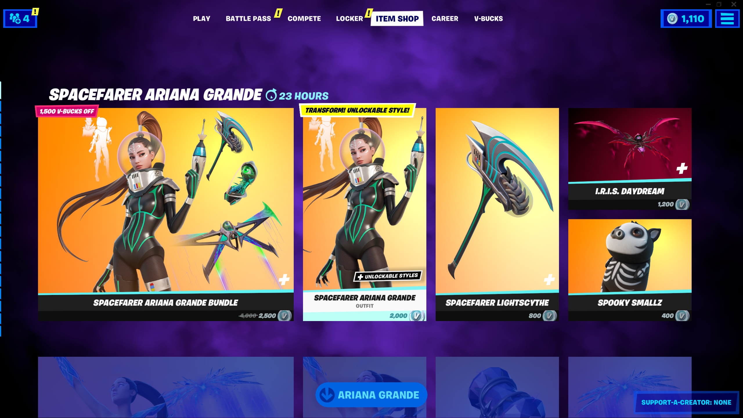 Spacefarer Ariana Grande Fortnite Wallpapers