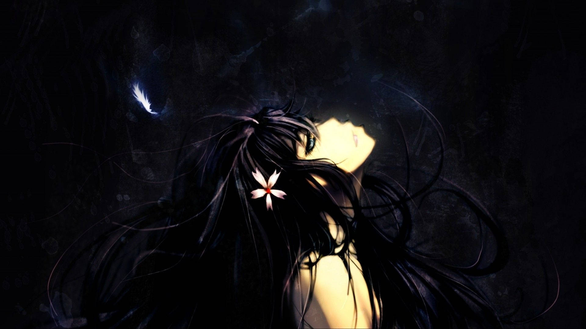 Beautiful Anime Girl BlackWallpapers